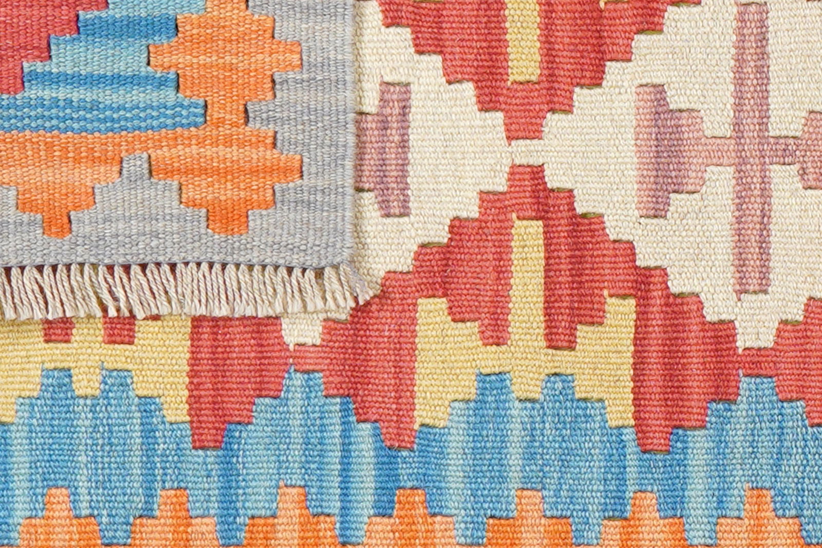 Kelim Gashgai — Handgefertigt, 189x59 cm, Bunt, 100% Virgin Wool | View 7