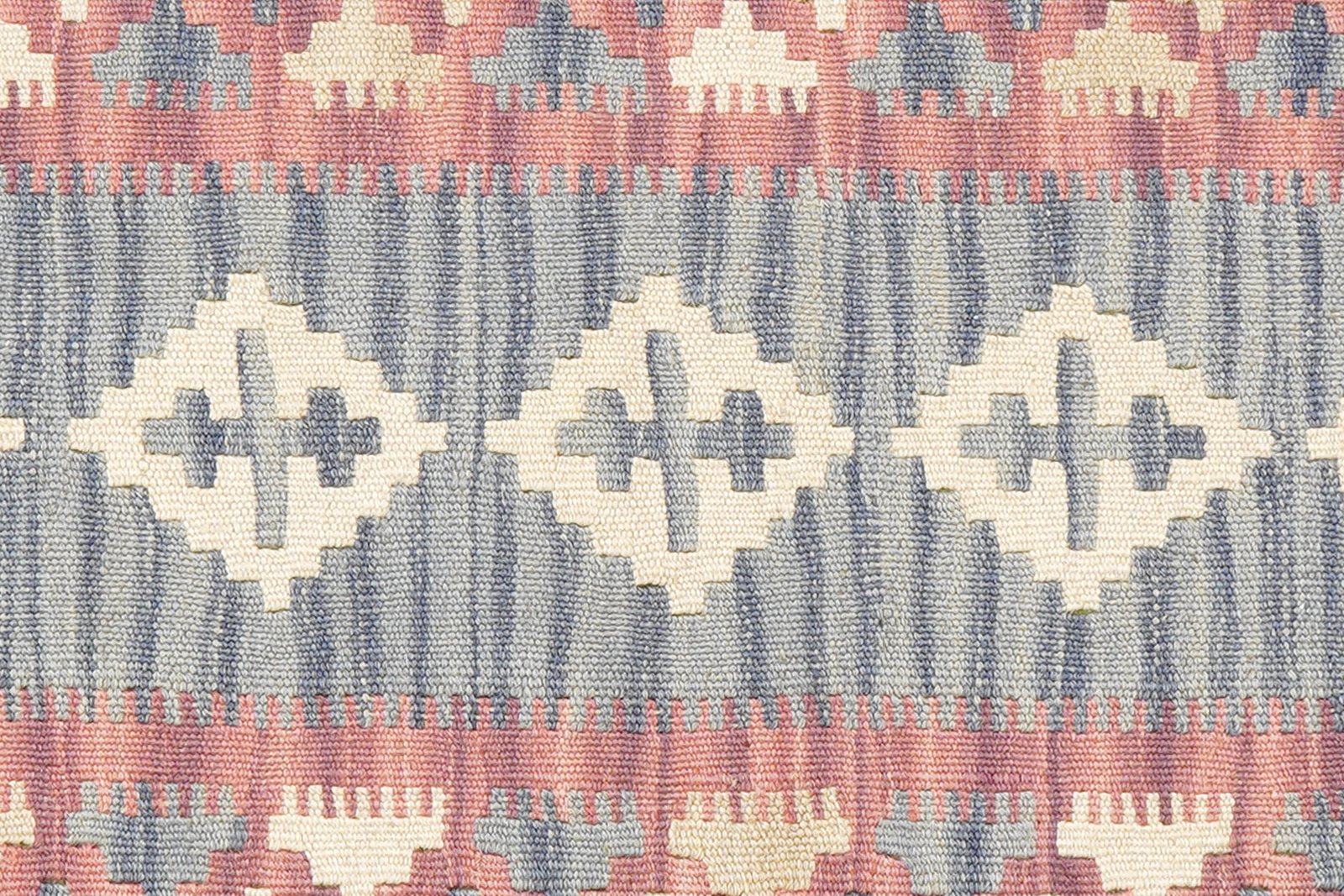 Kelim Gashgai — Handmade, 64x206 cm, Grey, 100% Virgin Wool | View 5