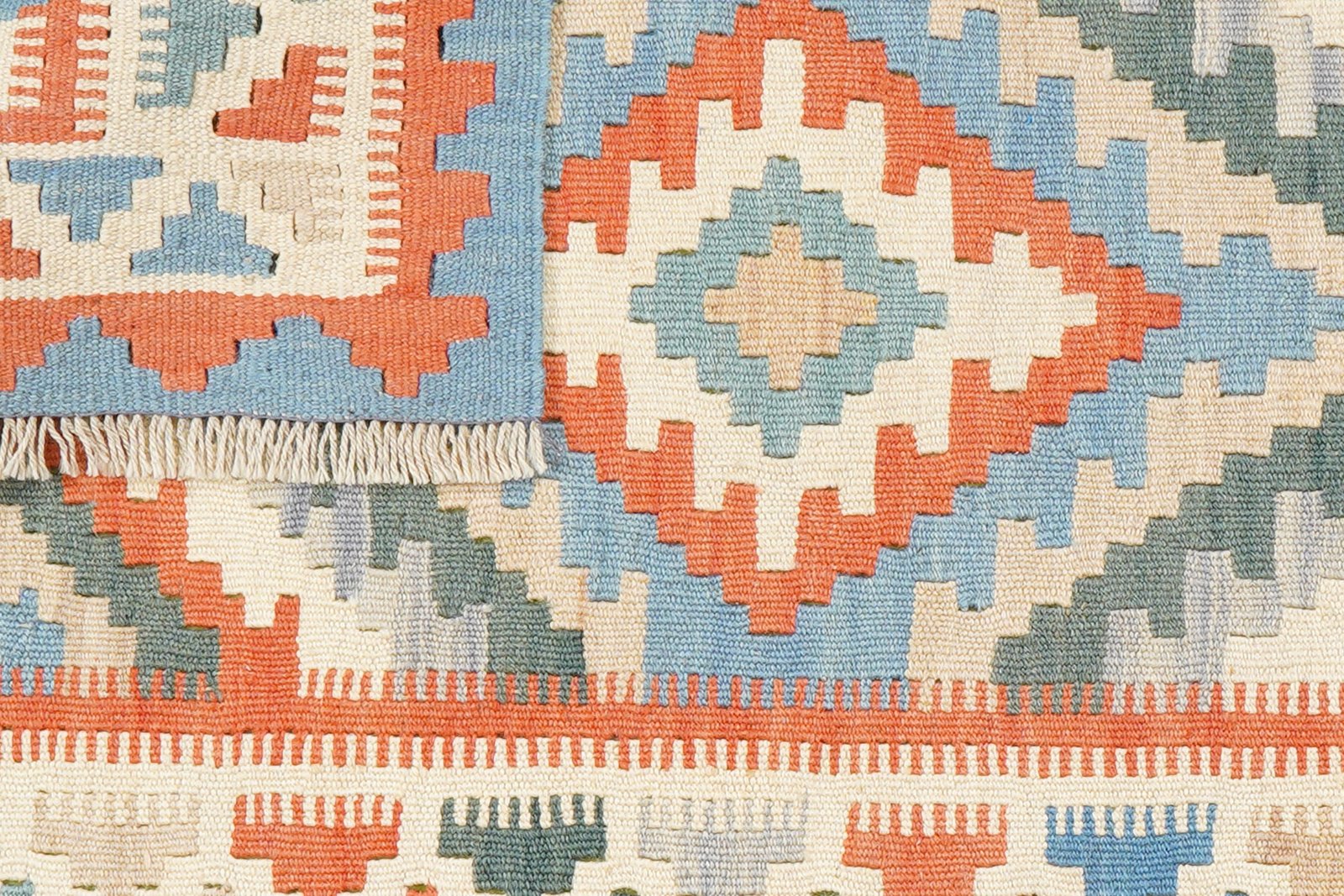 Kelim Gashgai — Handmade, 81x123 cm, Beige, 100% Virgin Wool | View 6