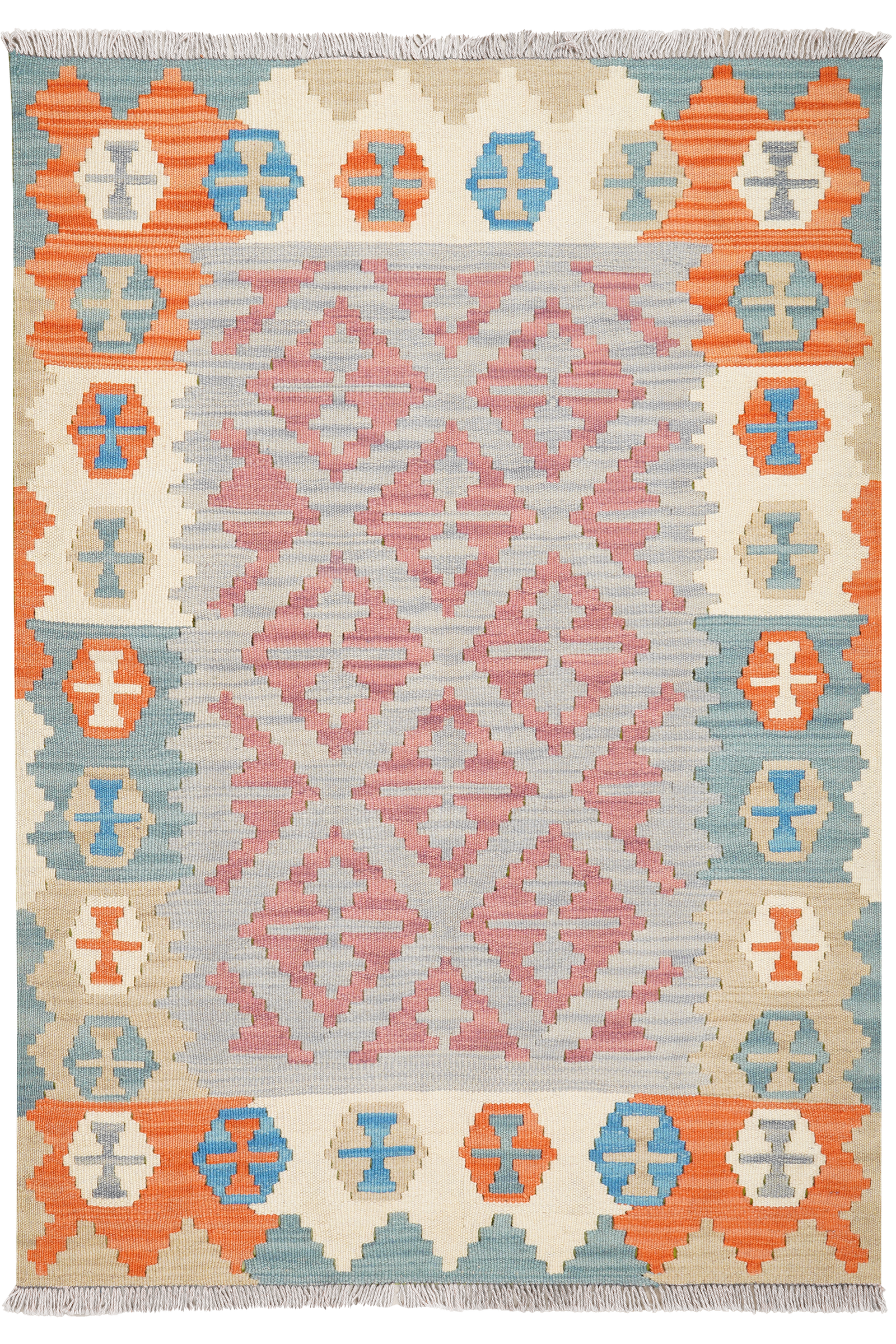 Kelim Gashgai — Handgefertigt, 145x101 cm, Bunt, 100% Virgin Wool | Main view