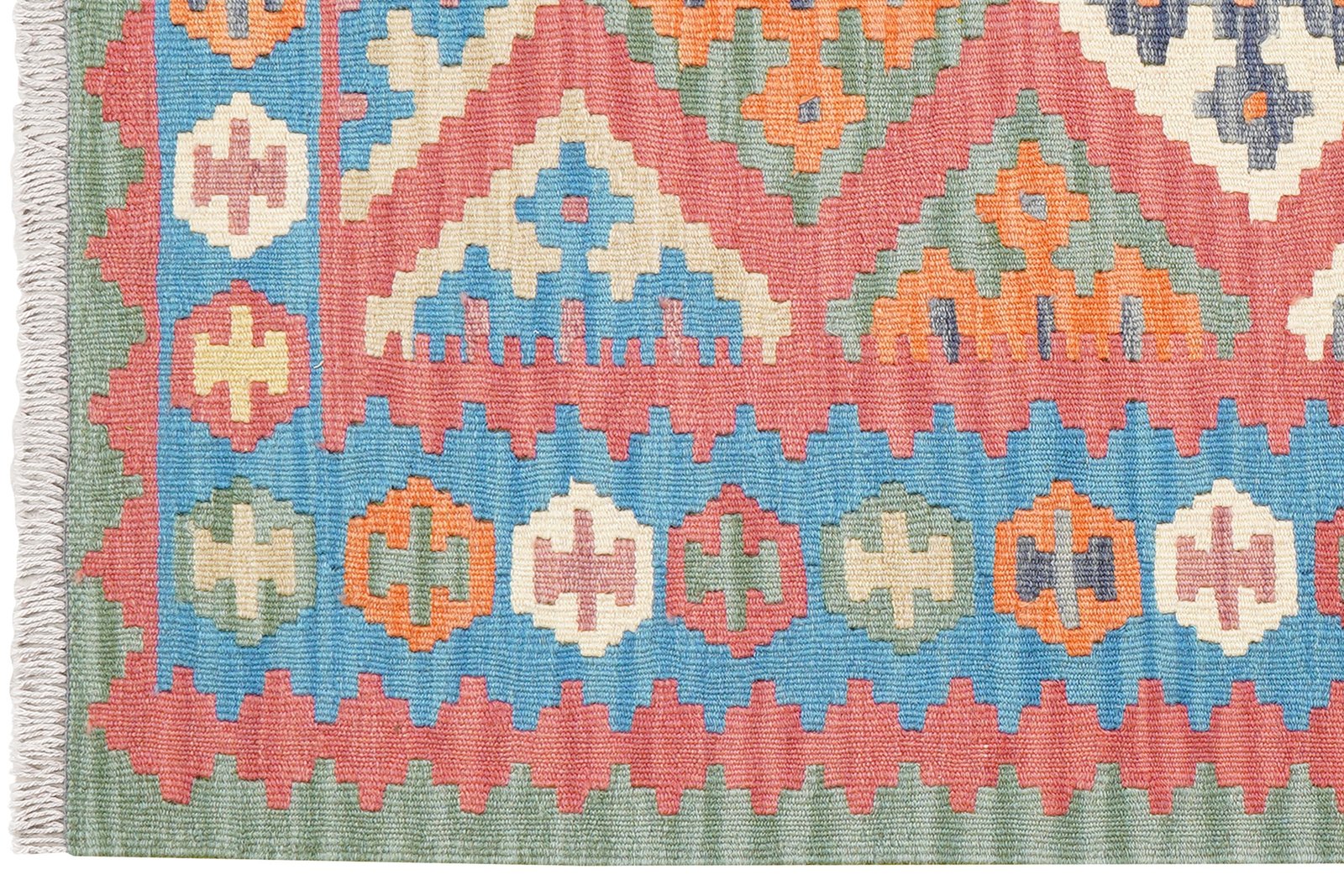 Kelim Gashgai — Handmade, 101x155 cm, Red, 100% Virgin Wool | View 3
