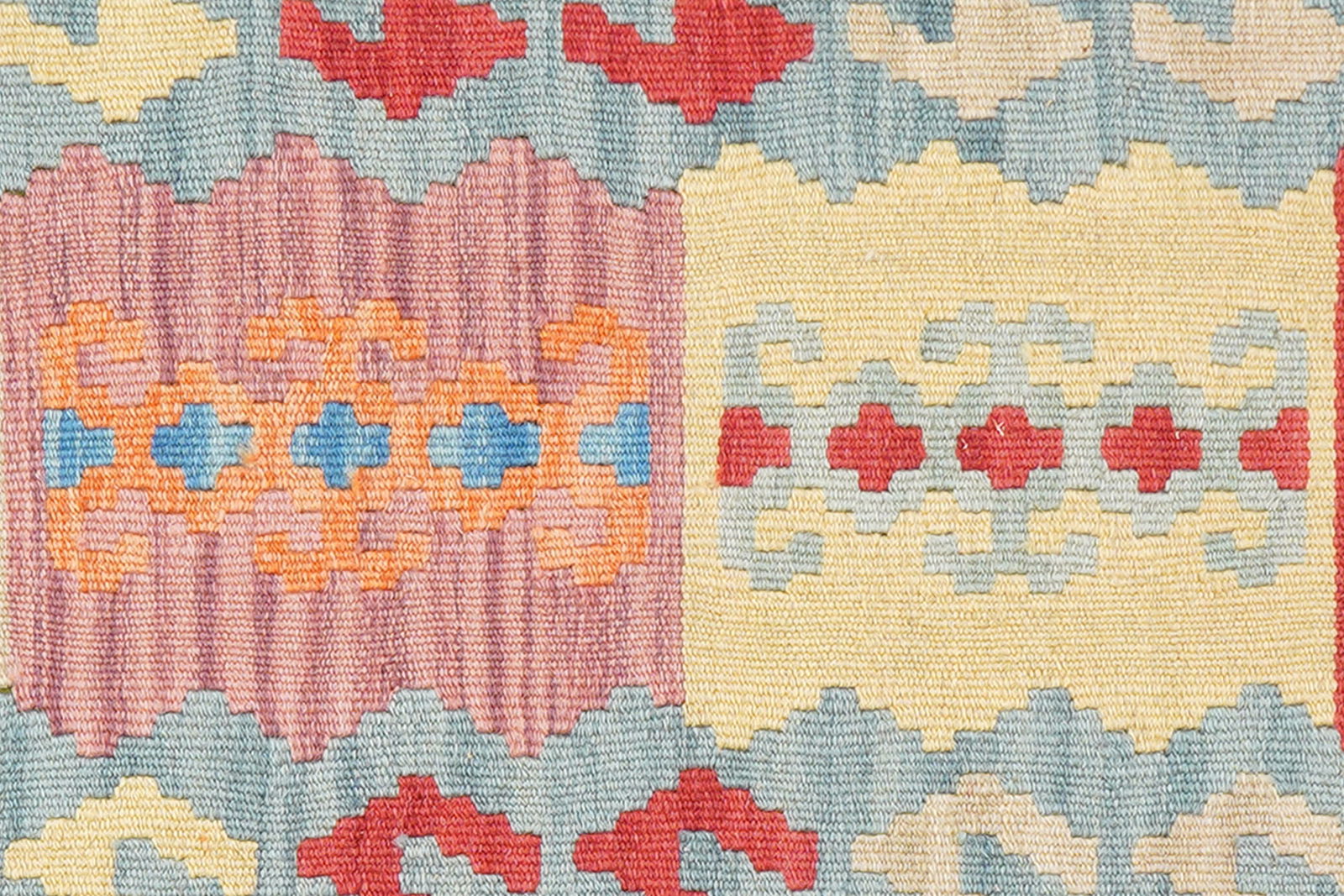 Kelim Gashgai — Handgefertigt, 249x61 cm, Blau, 100% Virgin Wool | View 6