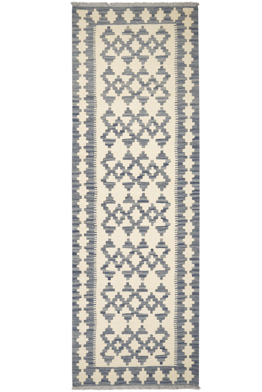 Kelim Gashgai — Handmade, 85x256 cm, Beige, 100% Virgin Wool | Main view