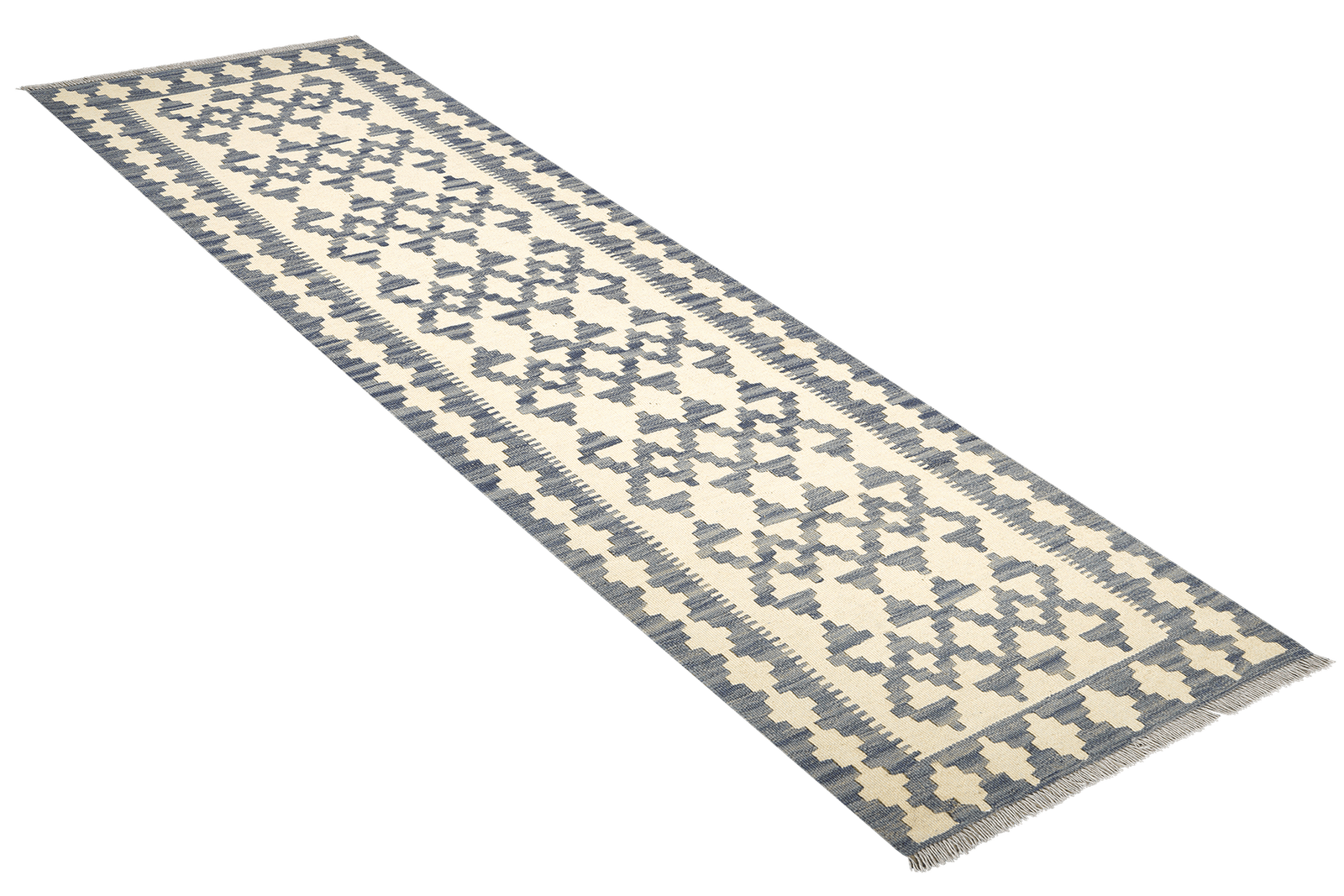 Kelim Gashgai — Handmade, 85x256 cm, Beige, 100% Virgin Wool | View 4