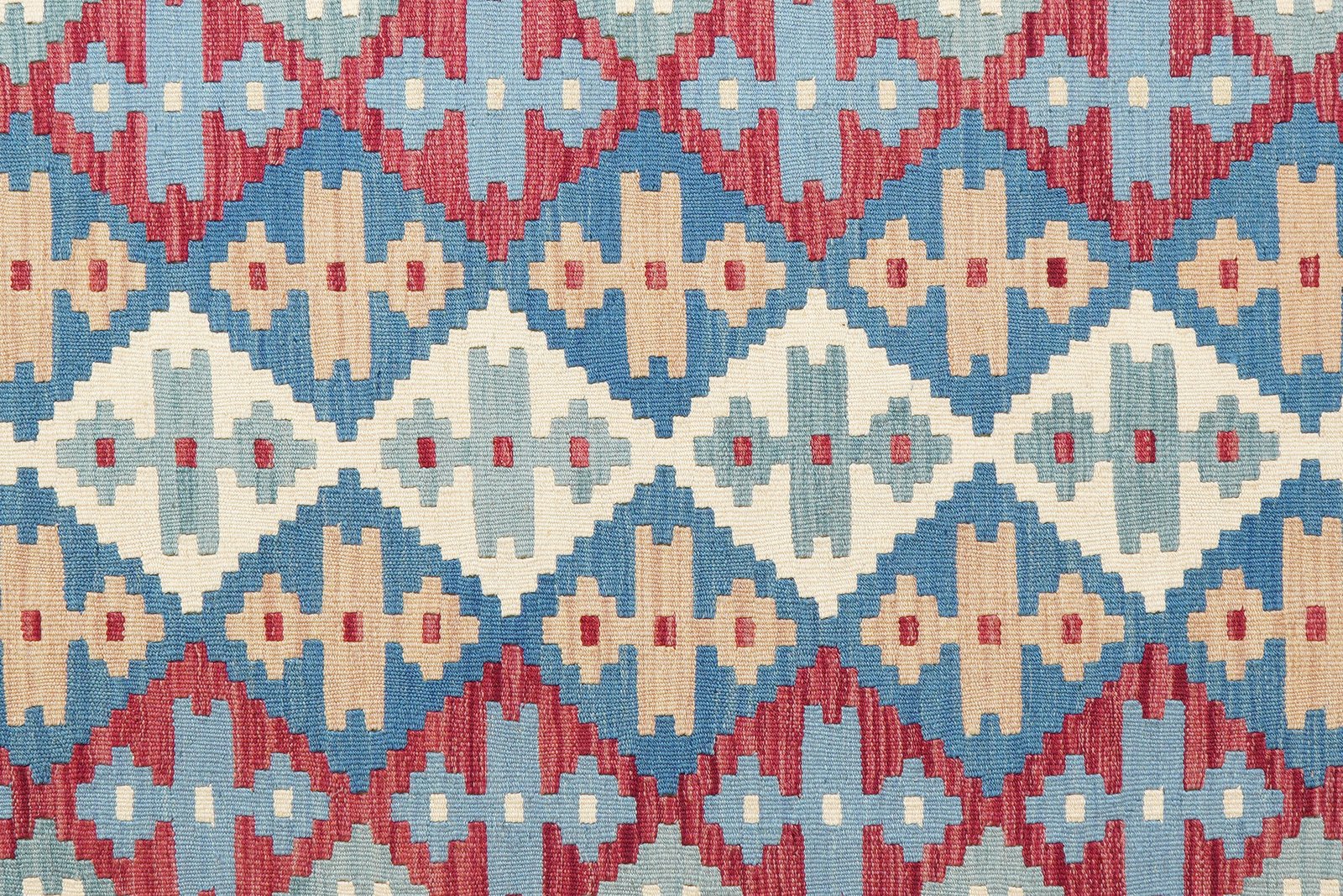 Kelim Gashgai — Handmade, 156x197 cm, Blue, 100% Virgin Wool | View 5