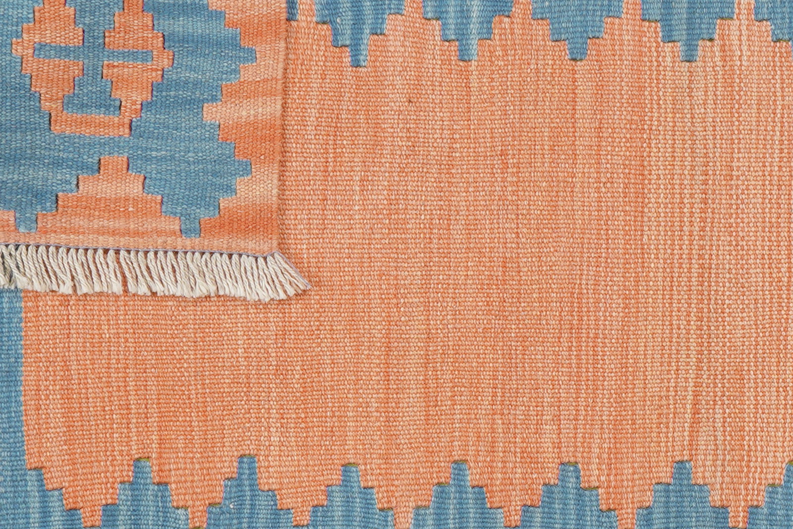 Kelim Gashgai — Handgefertigt, 126x84 cm, Blau, 100% Virgin Wool | View 7
