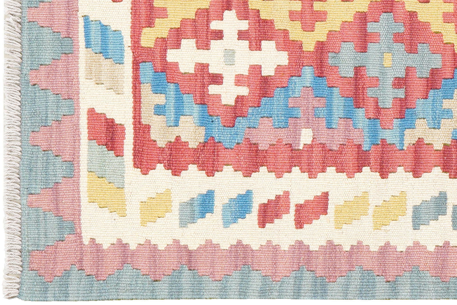 Kelim Gashgai — Handgefertigt, 119x85 cm, Beige, 100% Virgin Wool | View 4