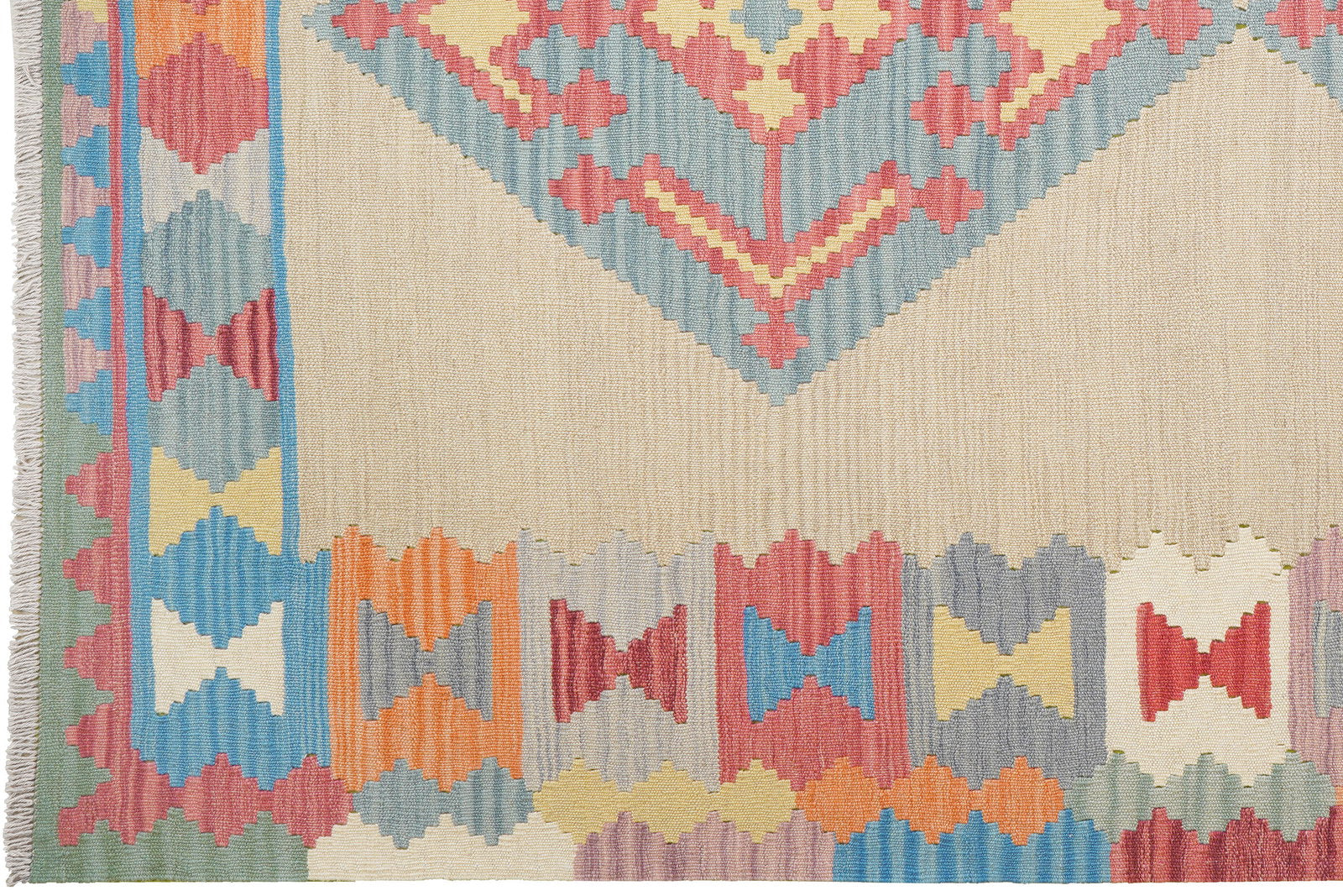 Kelim Gashgai — Handgefertigt, 243x175 cm, Bunt, 100% Virgin Wool | View 4