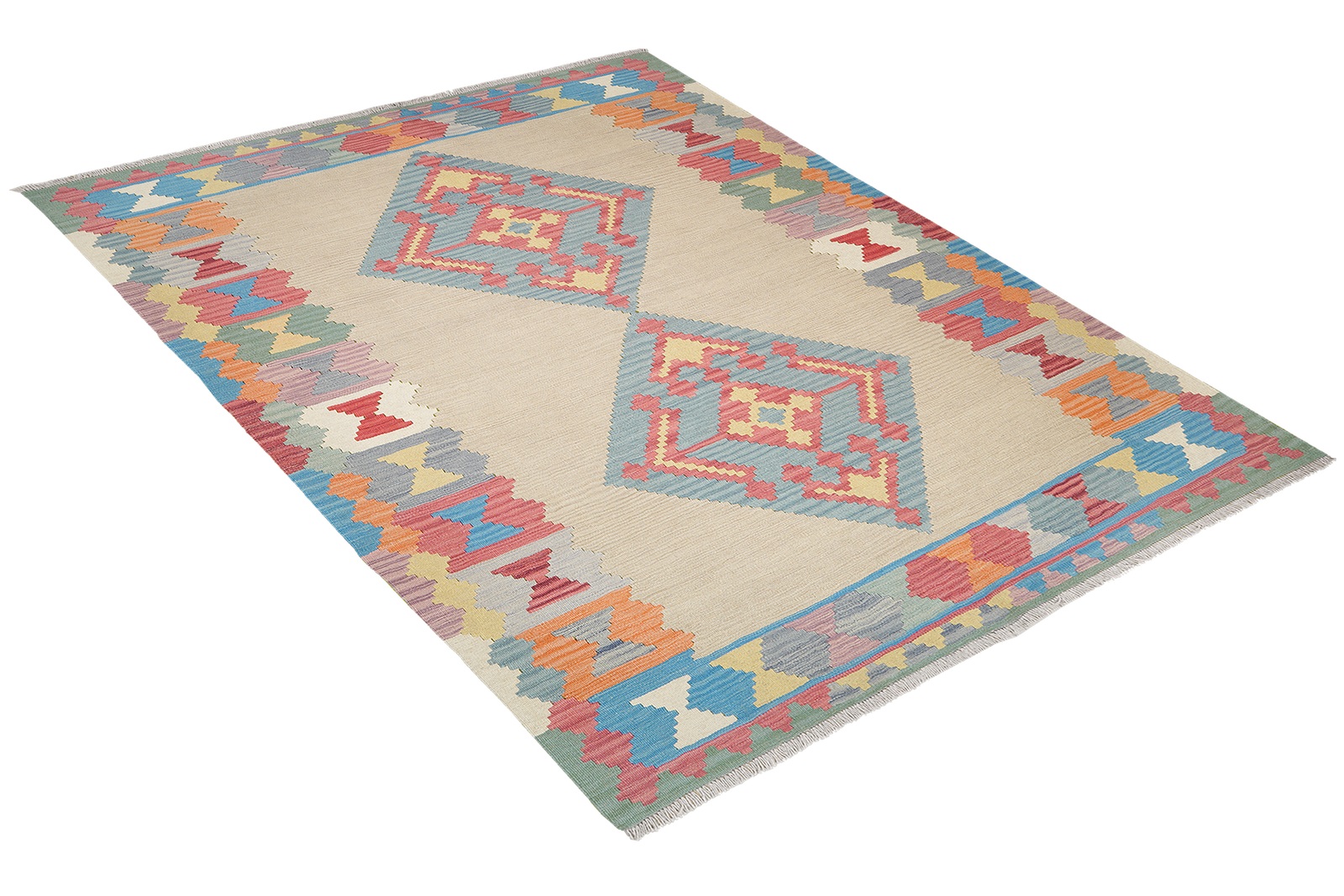 Kelim Gashgai — Handgefertigt, 243x175 cm, Bunt, 100% Virgin Wool | View 5