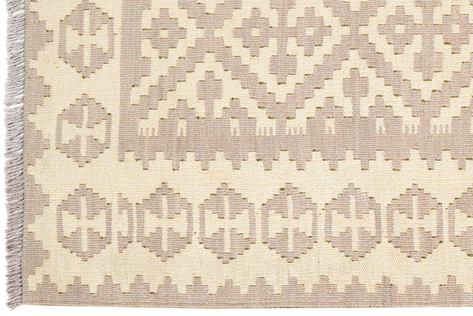 Kelim Gashgai — Handmade, 81x192 cm, Grey, 100% Virgin Wool | View 3