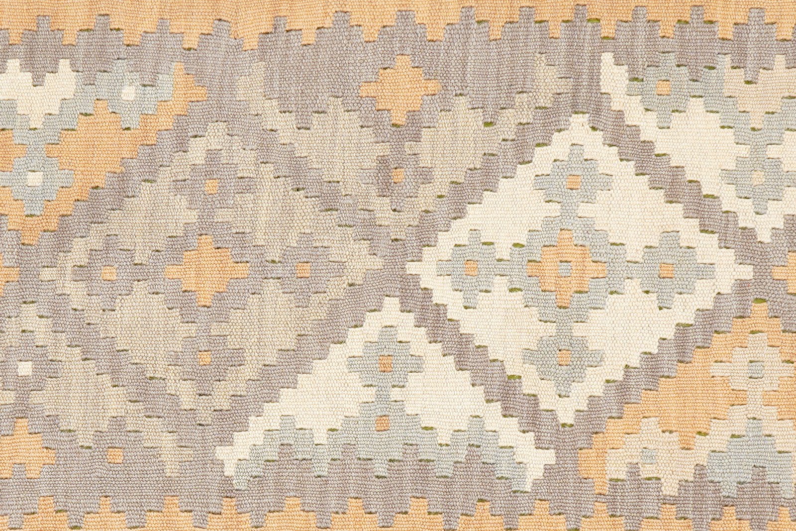 Kelim Gashgai — Handmade, 85x194 cm, Grey, 100% Virgin Wool | View 5