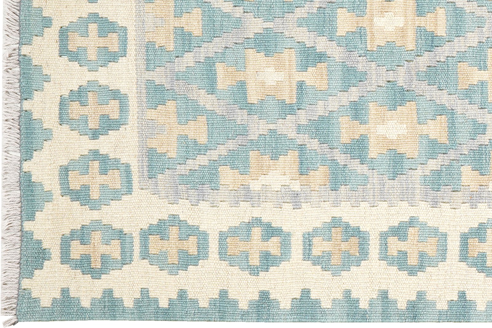 Kelim Gashgai — Handmade, 66x235 cm, Blue, 100% Virgin Wool | View 3