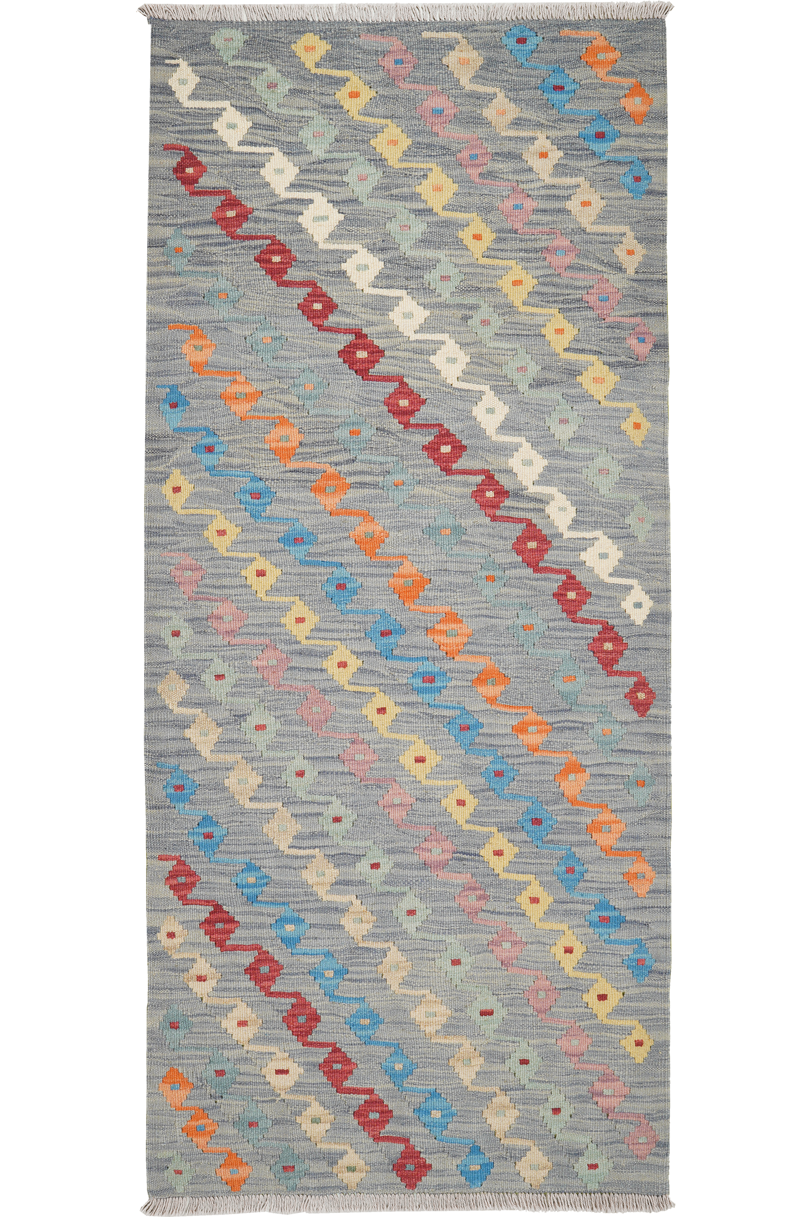 Kelim Gashgai — Handgefertigt, 192x85 cm, Bunt, 100% Virgin Wool | Main view