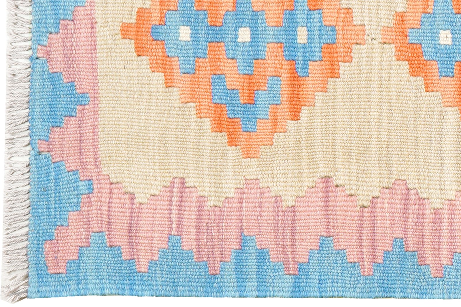Kelim Gashgai — Handmade, 57x190 cm, Beige, 100% Virgin Wool | View 3