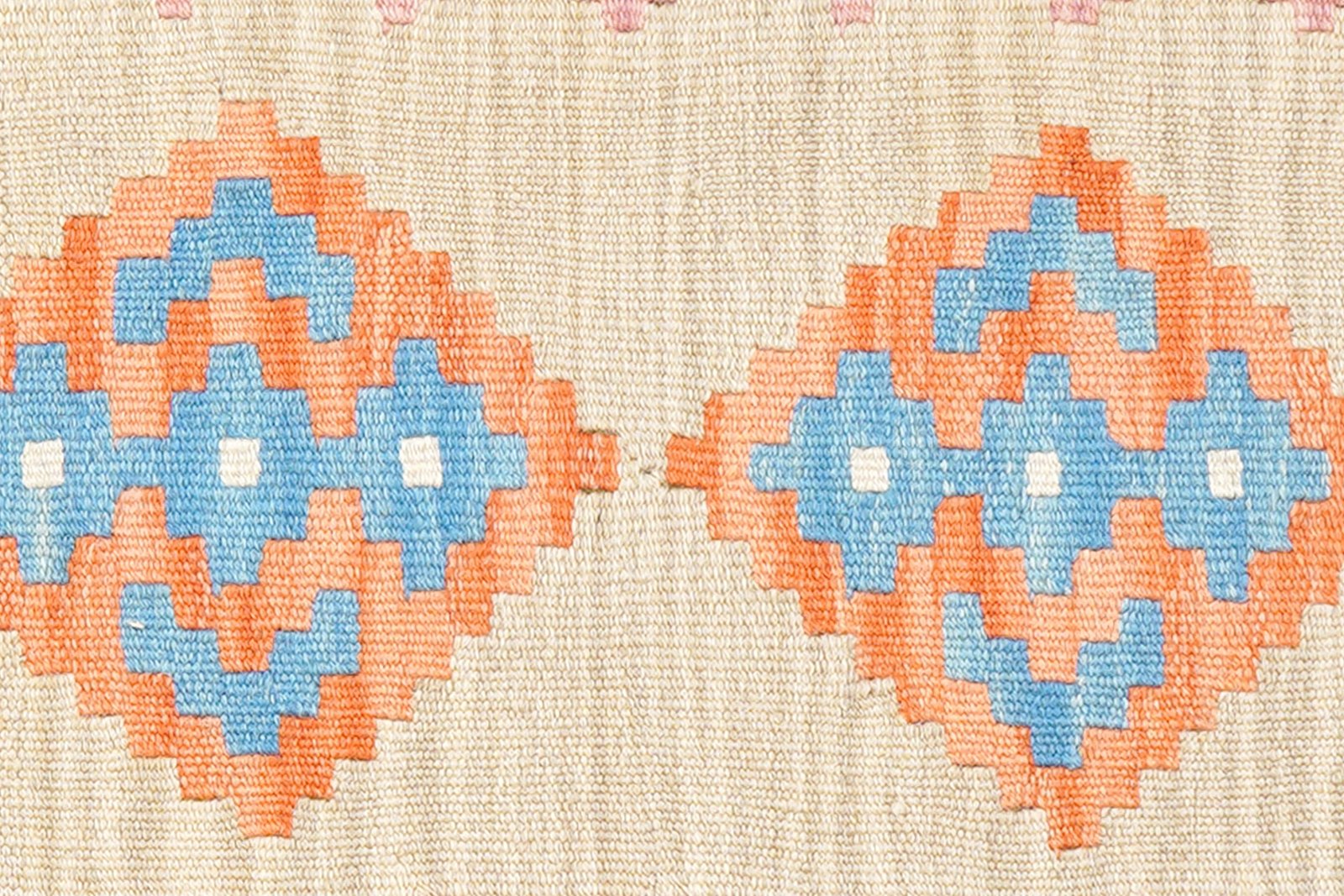 Kelim Gashgai — Handmade, 57x190 cm, Beige, 100% Virgin Wool | View 5