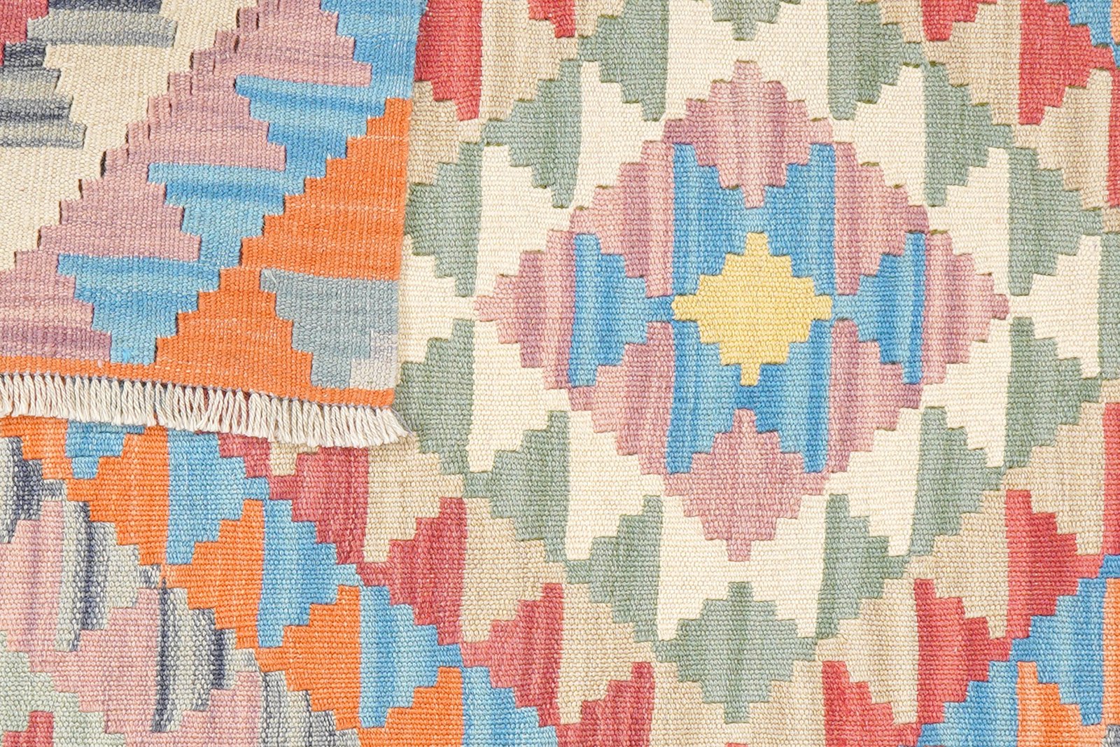 Kelim Gashgai — Handmade, 105x147 cm, Multicolor, 100% Virgin Wool | View 6