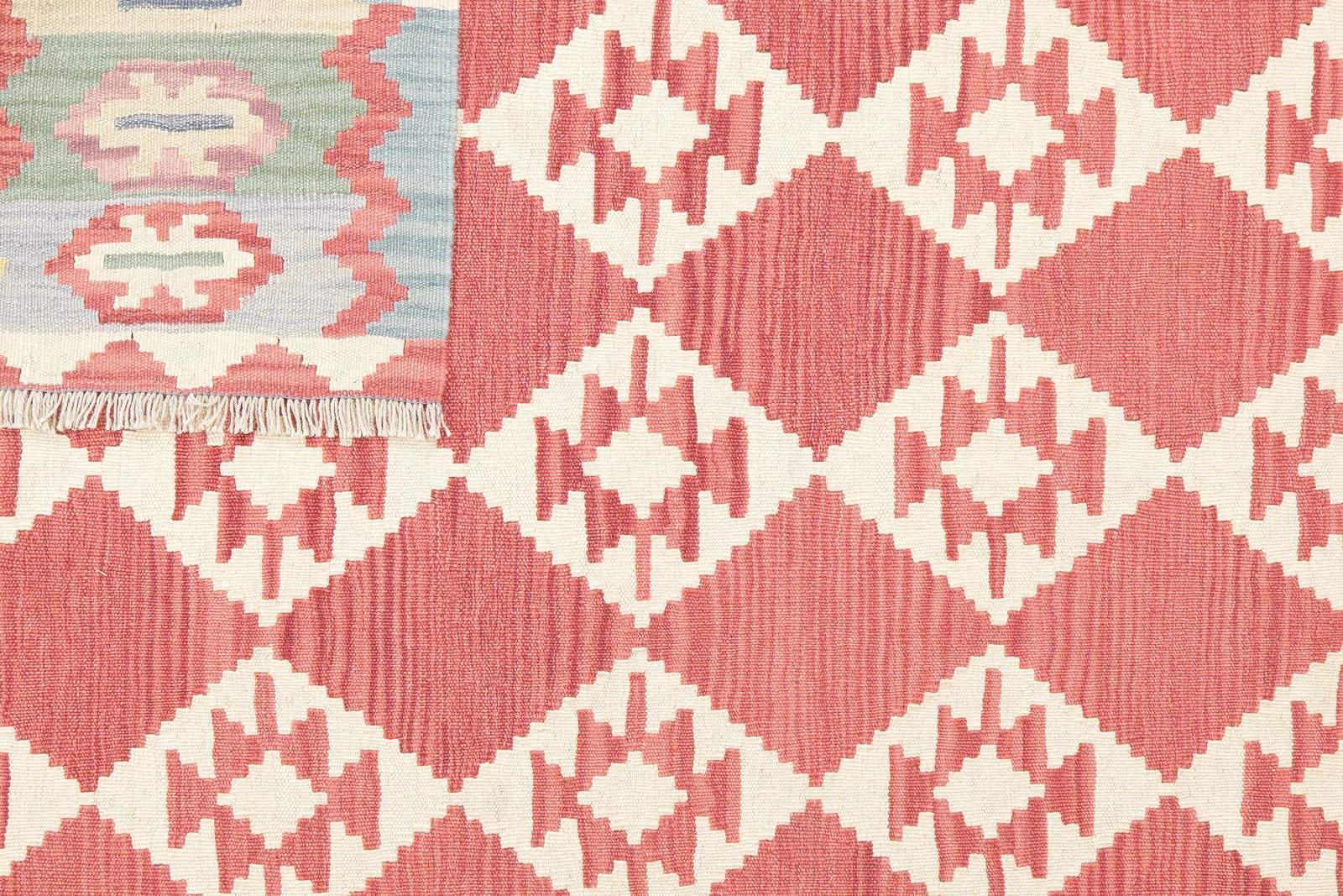 Kelim Gashgai — Handmade, 178x233 cm, Red, 100% Virgin Wool | View 6