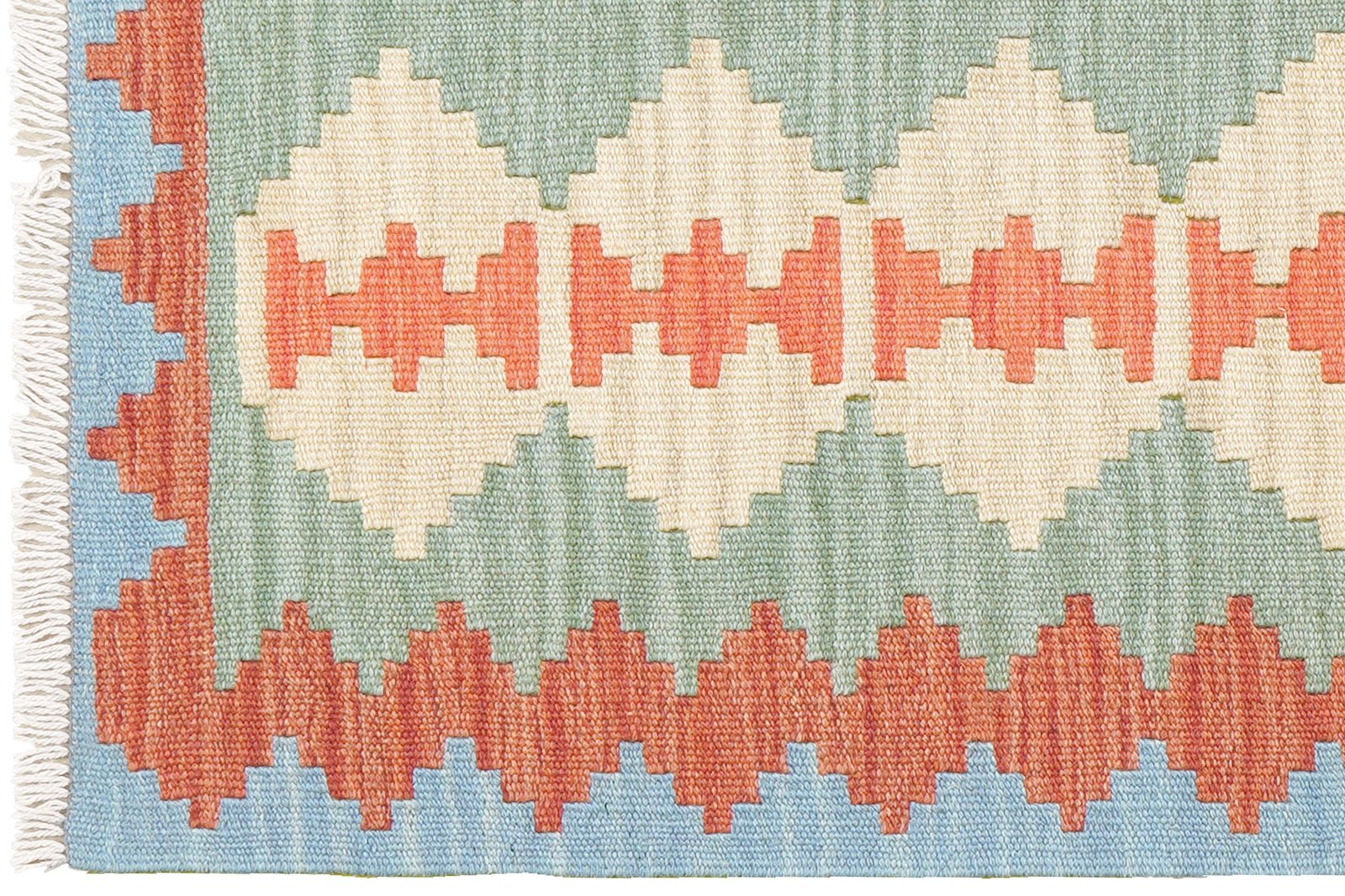 Kelim Gashgai — Handmade, 80x118 cm, Beige, 100% Virgin Wool | View 3