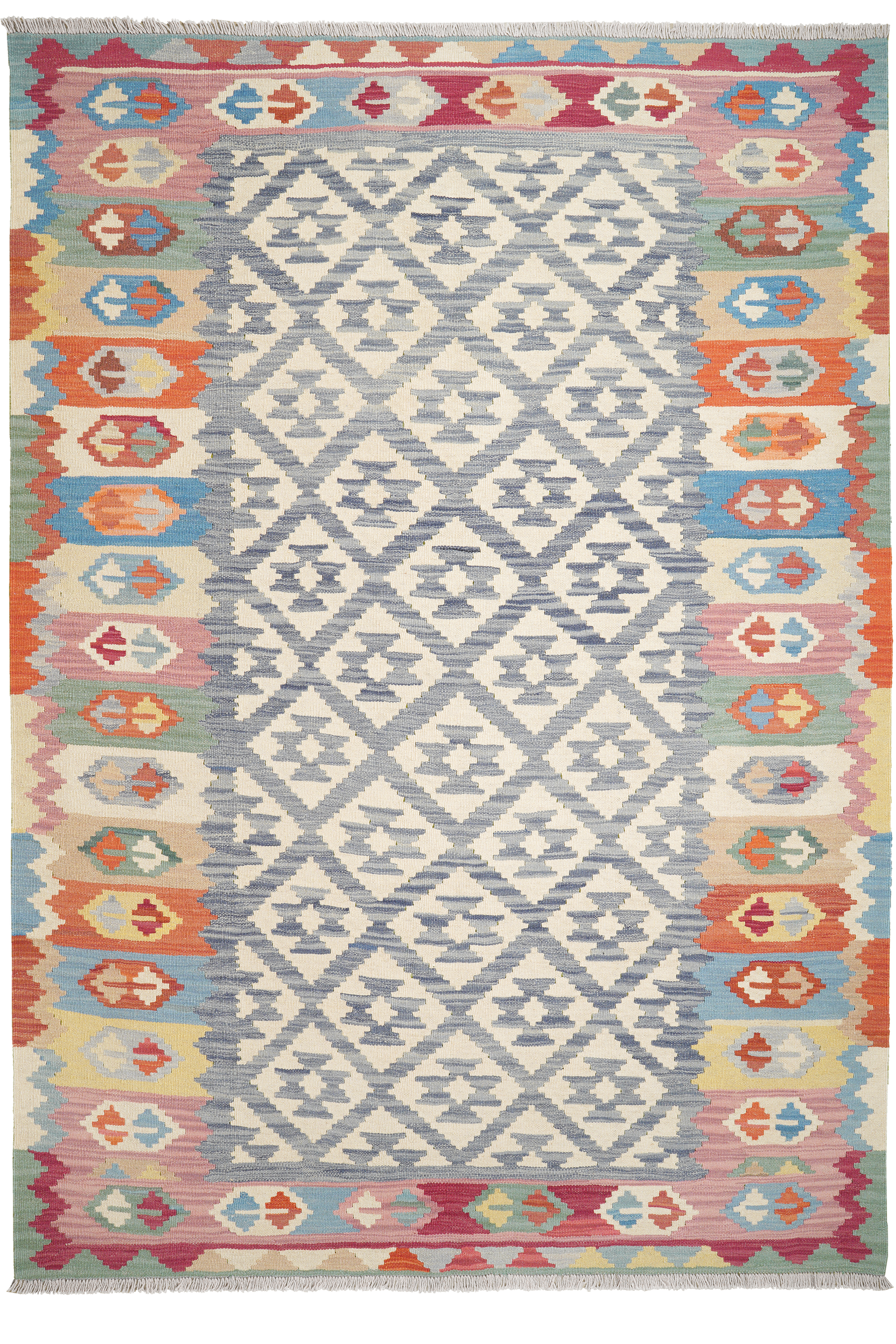 Kelim Gashgai — Handgefertigt, 258x178 cm, Bunt, 100% Virgin Wool | Main view