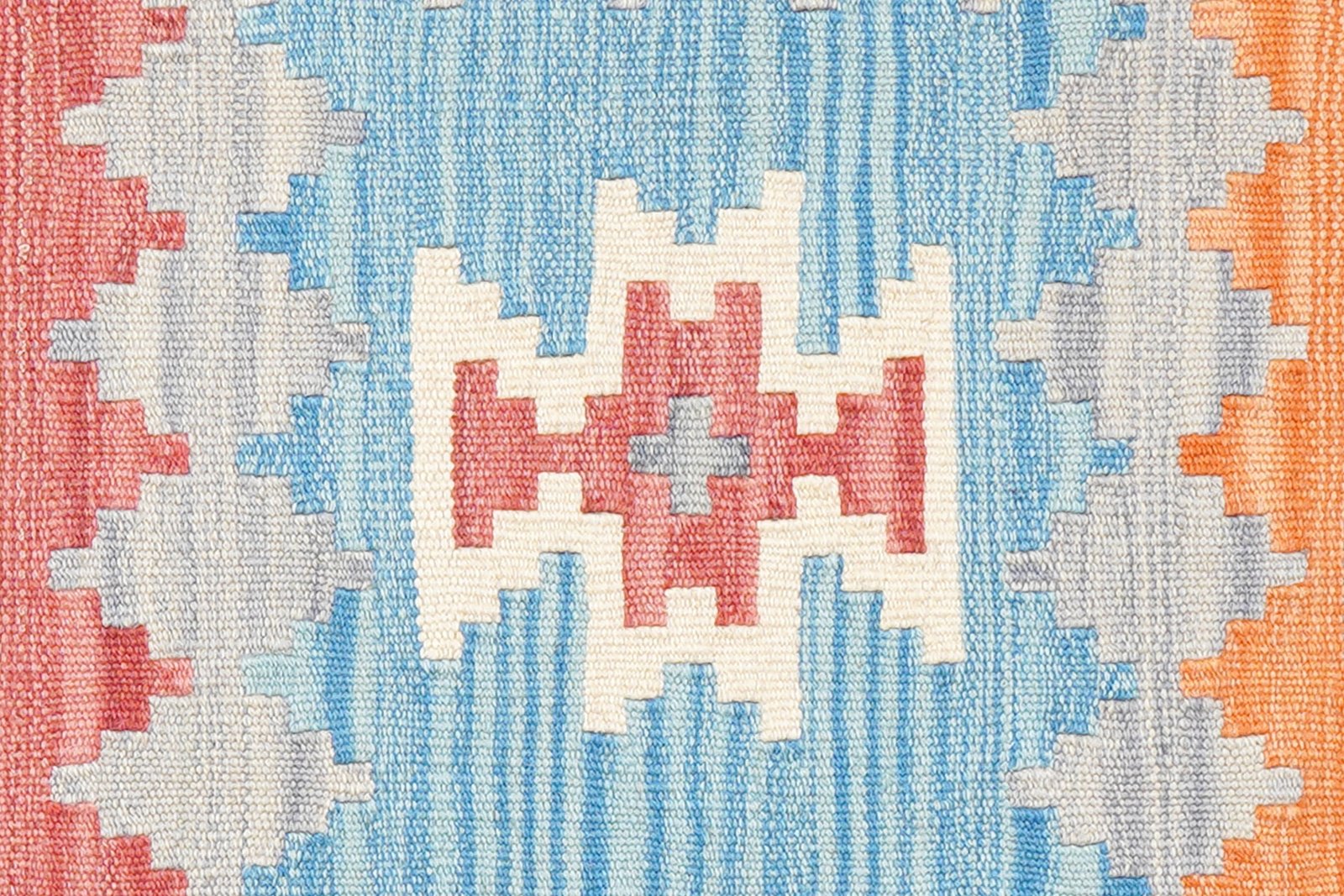 Kelim Gashgai — Handmade, 104x149 cm, Blue, 100% Virgin Wool | View 5
