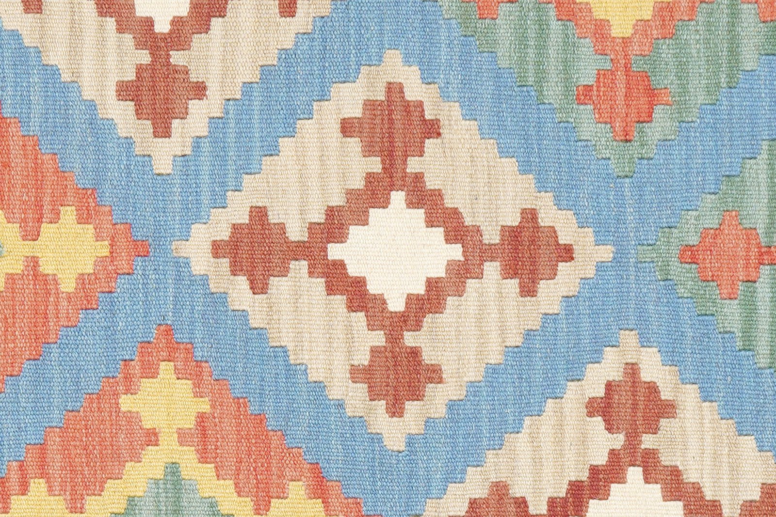 Kelim Gashgai — Handmade, 105x157 cm, Blue, 100% Virgin Wool | View 5