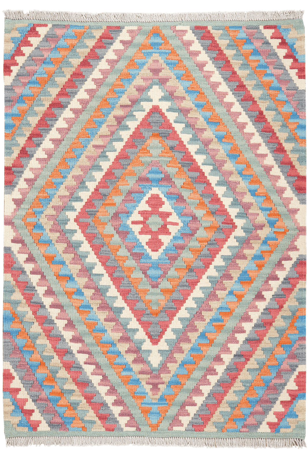 Kelim Gashgai — Handmade, 97x132 cm, Multicolor, 100% Virgin Wool | Main view