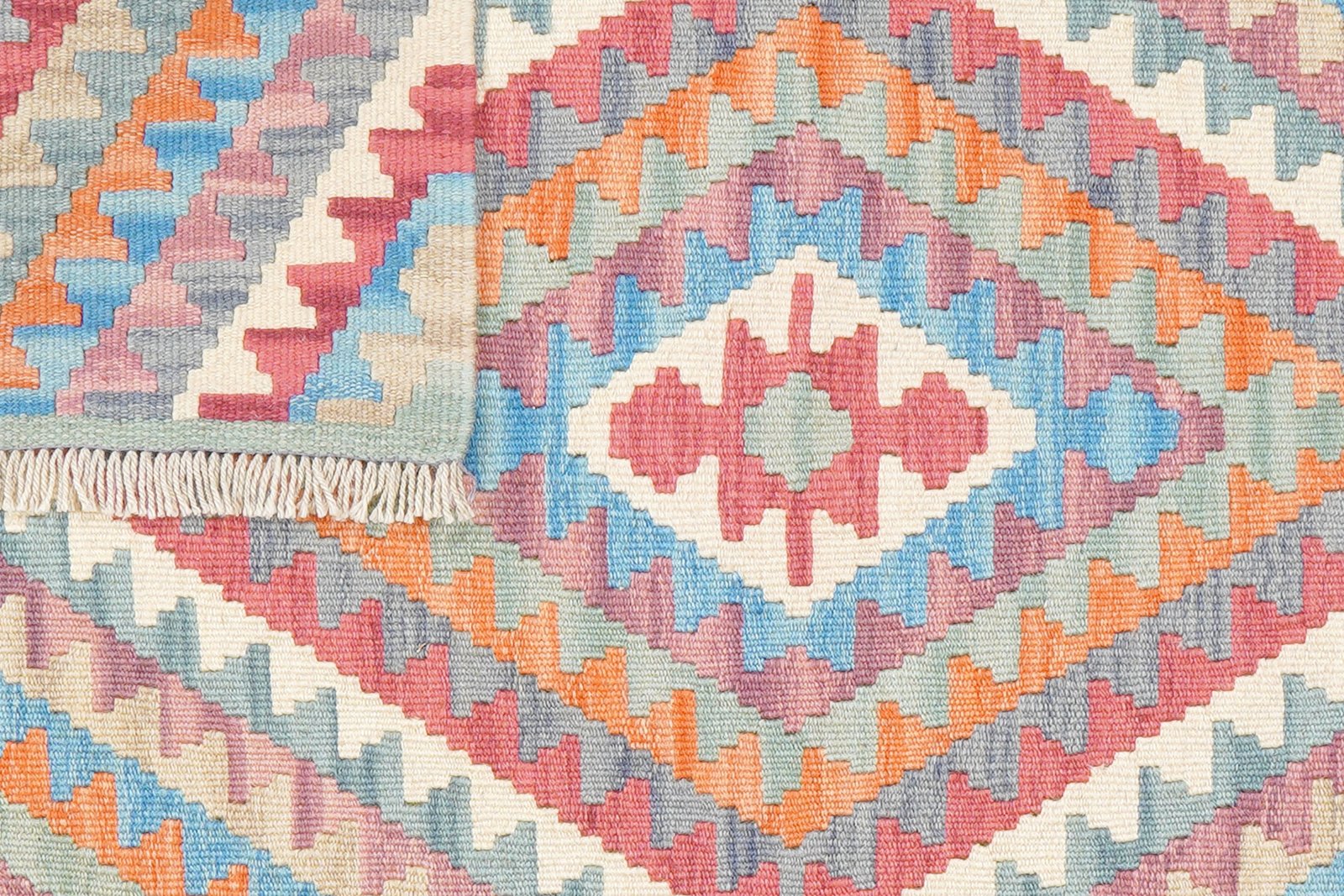 Kelim Gashgai — Handmade, 97x132 cm, Multicolor, 100% Virgin Wool | View 6