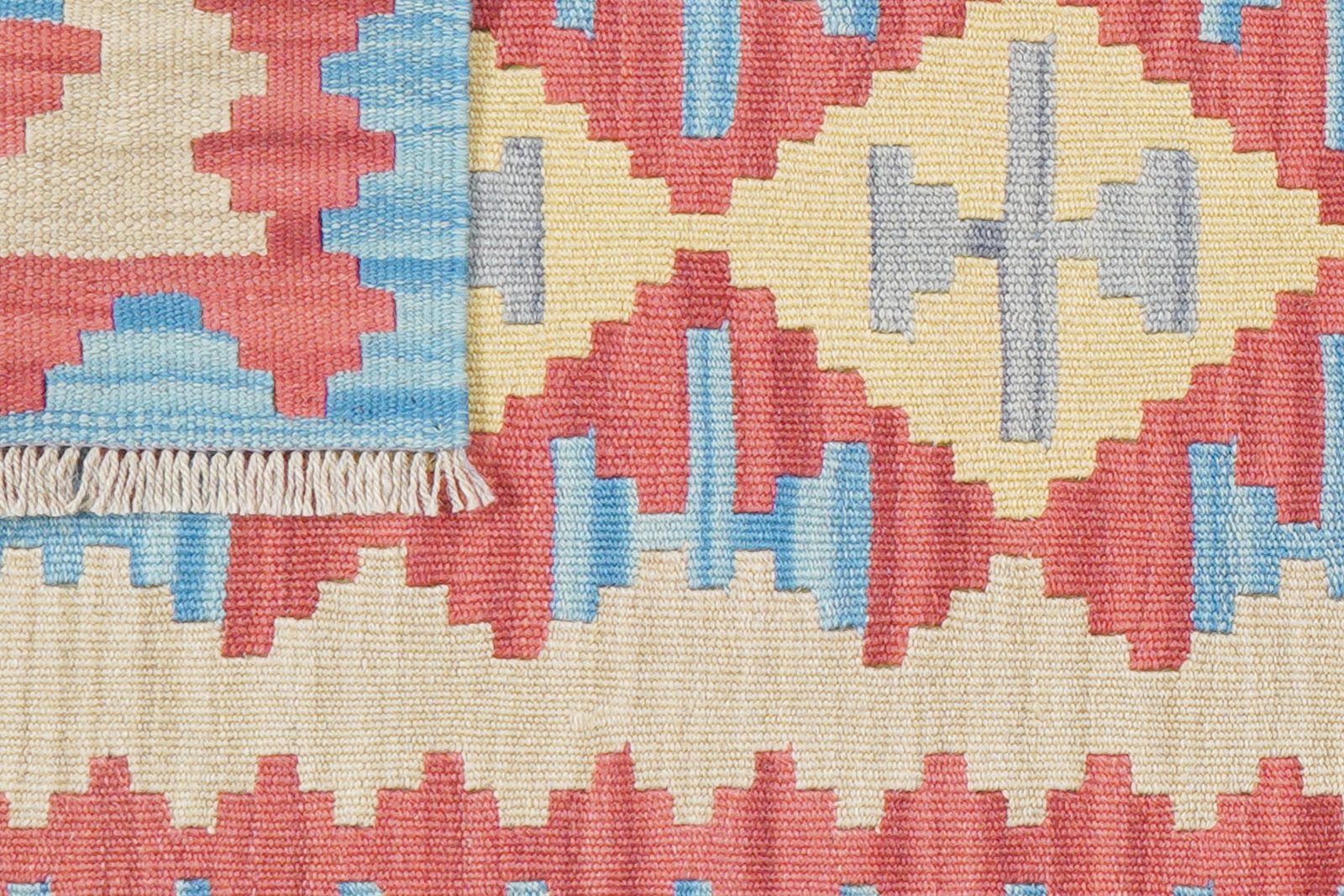 Kelim Gashgai — Handgefertigt, 189x58 cm, Rot, 100% Virgin Wool | View 7