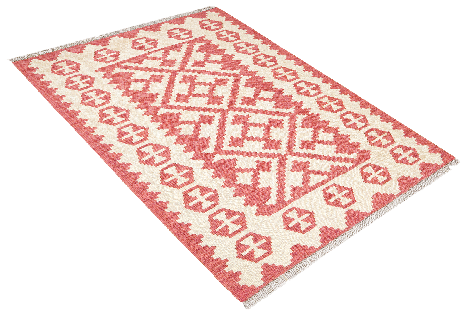 Kelim Gashgai — Handgefertigt, 142x106 cm, Beige, 100% Virgin Wool | View 5