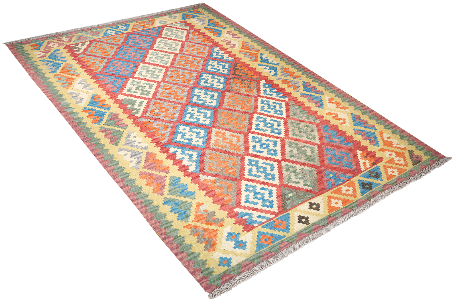 Kelim Gashgai — Handgefertigt, 253x182 cm, Gelb, 100% Virgin Wool | View 5