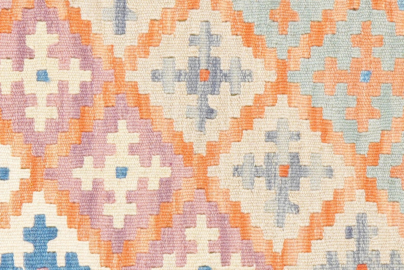 Kelim Gashgai — Handmade, 105x150 cm, Orange, 100% Virgin Wool | View 5