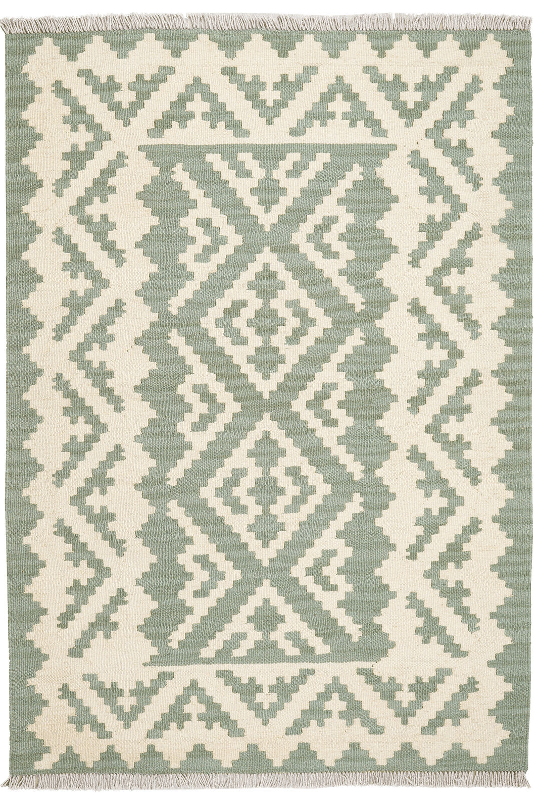 Kelim Gashgai — Handmade, 104x149 cm, Beige, 100% Virgin Wool | Main view