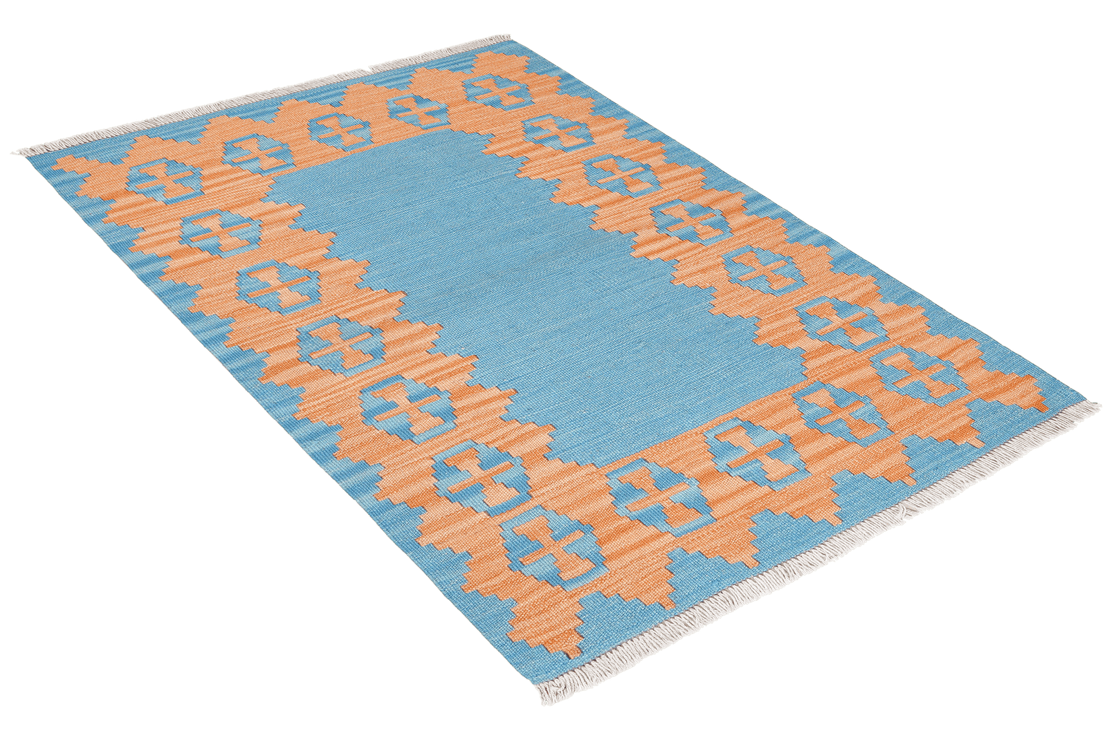 Kelim Gashgai — Handmade, 85x119 cm, Blue, 100% Virgin Wool | View 4