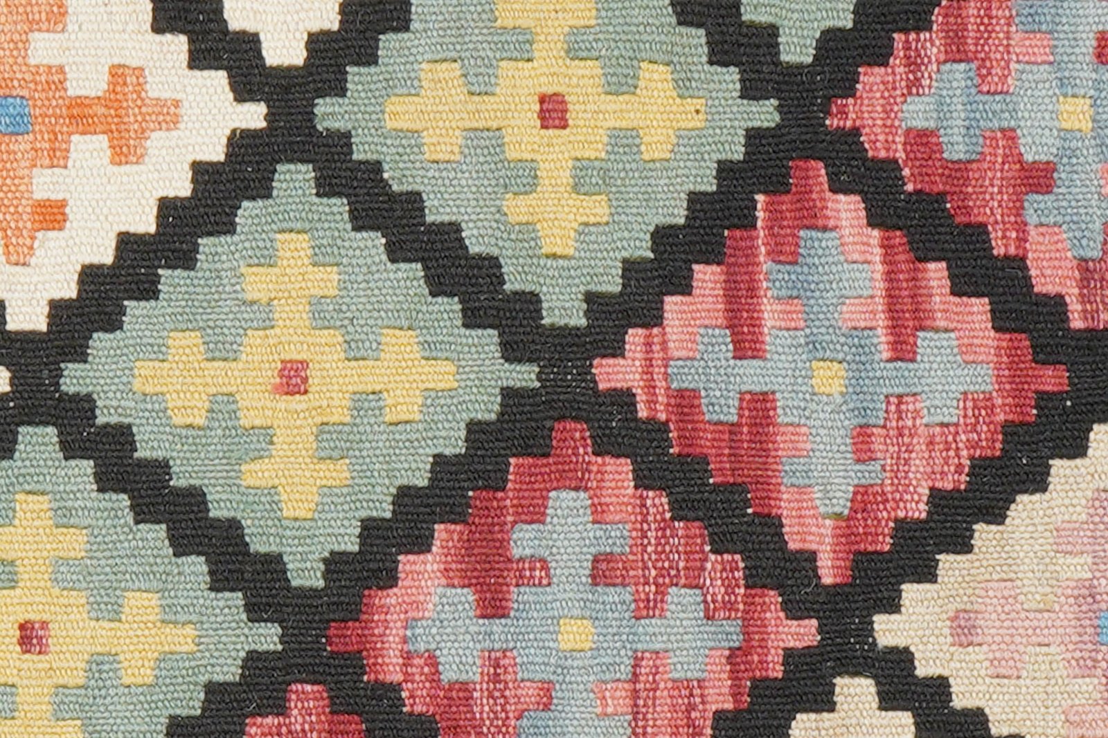 Kelim Gashgai — Handmade, 80x121 cm, Black, 100% Virgin Wool | View 5