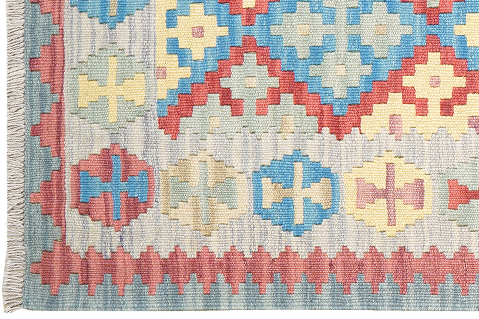 Kelim Gashgai — Handgefertigt, 239x84 cm, Grau, 100% Virgin Wool | View 4
