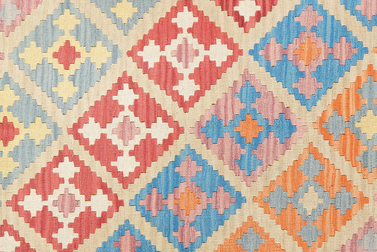 Kelim Gashgai — Handmade, 158x194 cm, Beige, 100% Virgin Wool | View 5