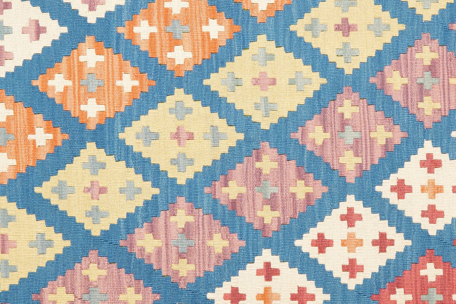 Kelim Gashgai — Handmade, 172x241 cm, Blue, 100% Virgin Wool | View 5