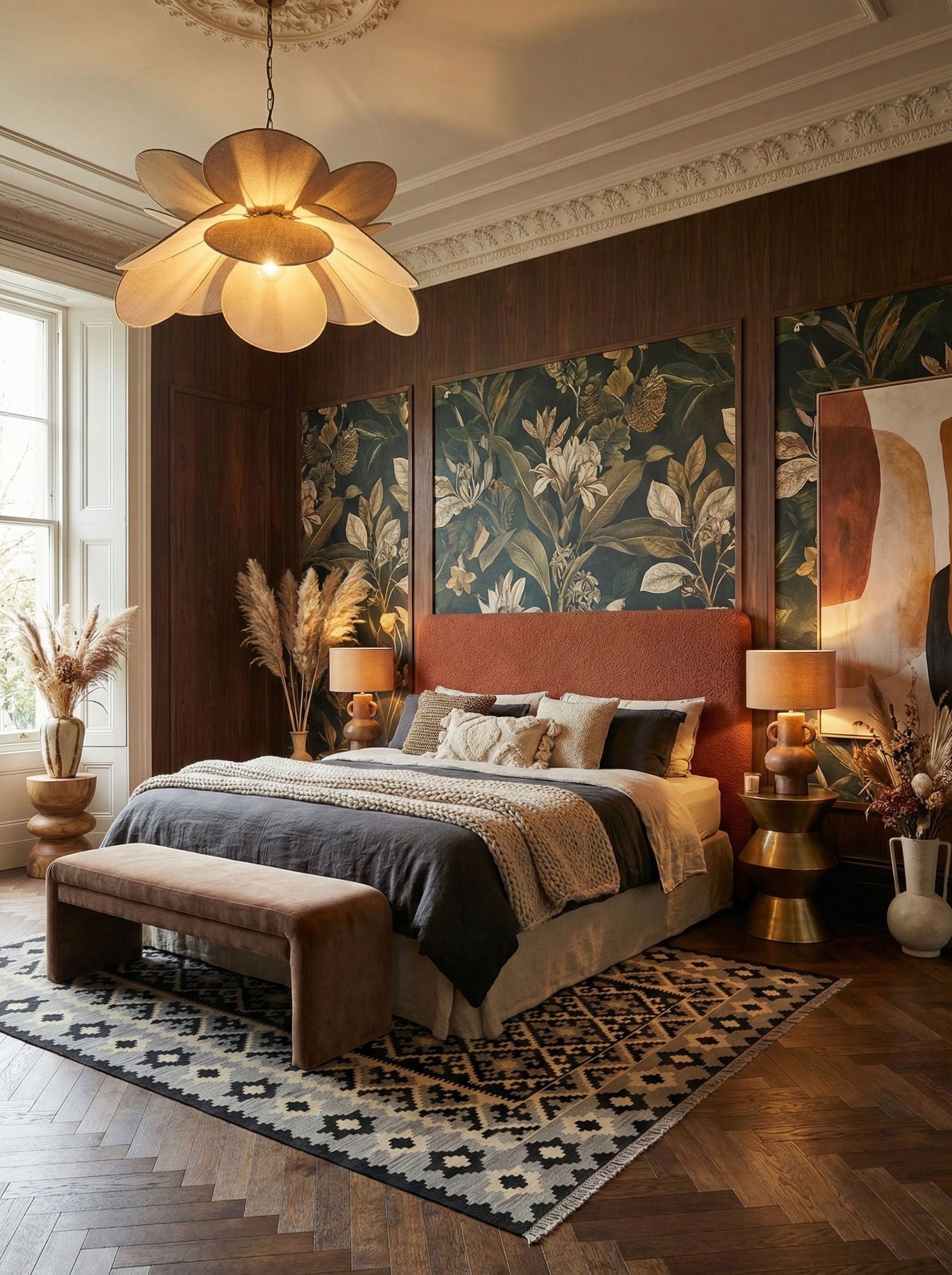 Kelim Gashgai — Handgefertigt, 300x206 cm, Grau, 100% Virgin Wool | Detail view