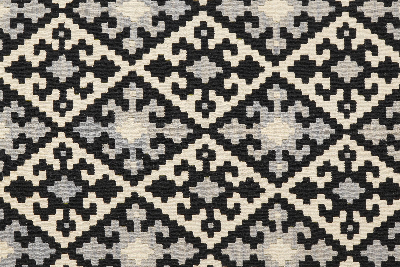 Kelim Gashgai — Handmade, 206x300 cm, Black, 100% Virgin Wool | View 5