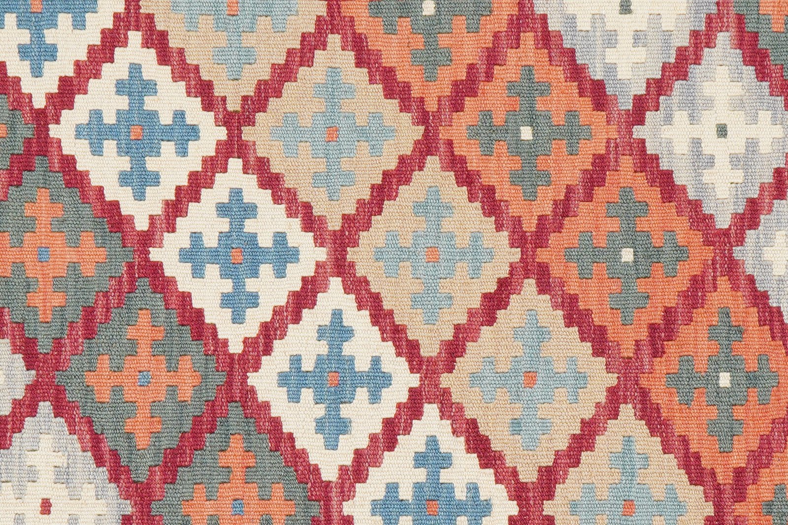 Kelim Gashgai — Handmade, 128x177 cm, Red, 100% Virgin Wool | View 5