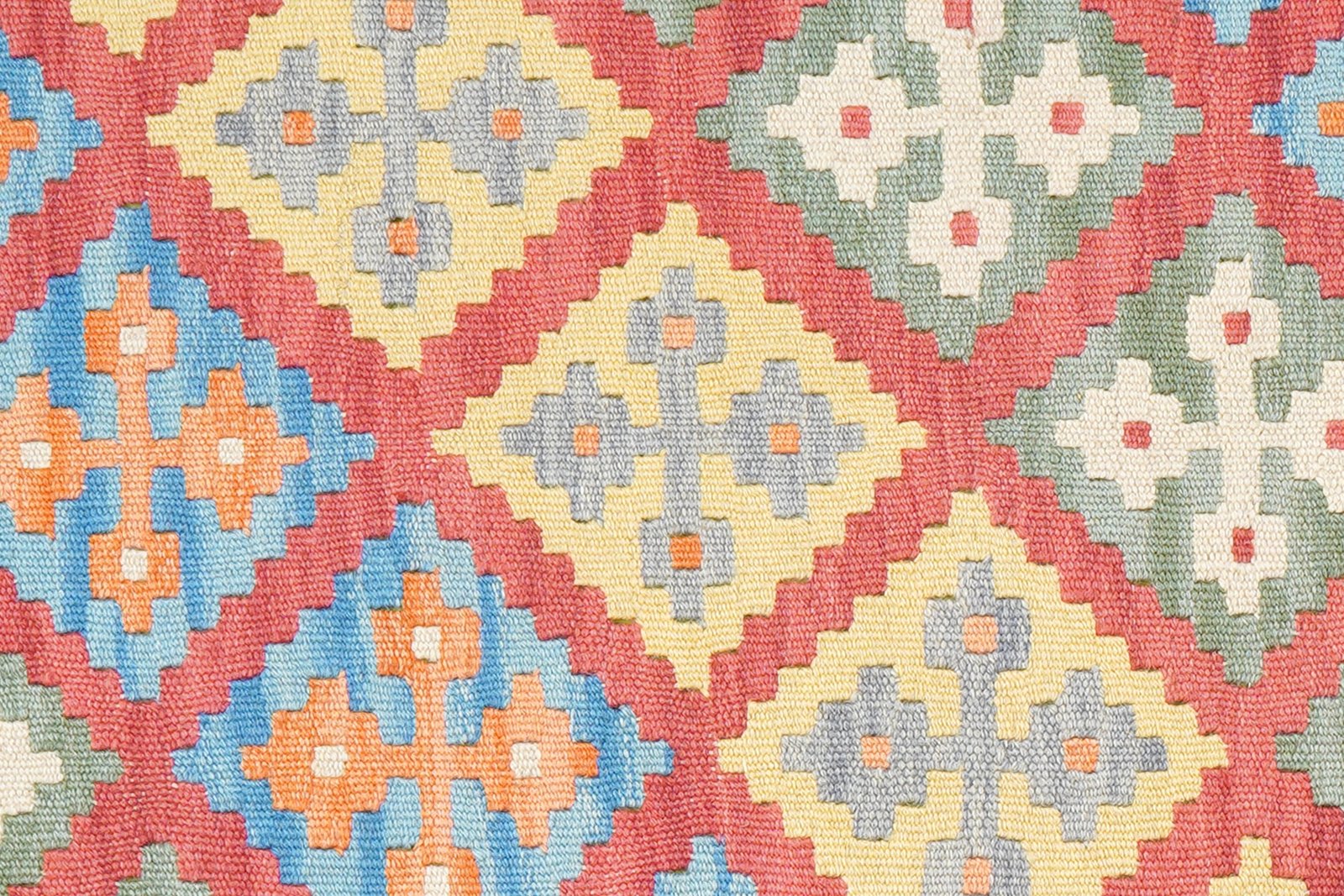 Kelim Gashgai — Handmade, 128x177 cm, Red, 100% Virgin Wool | View 5