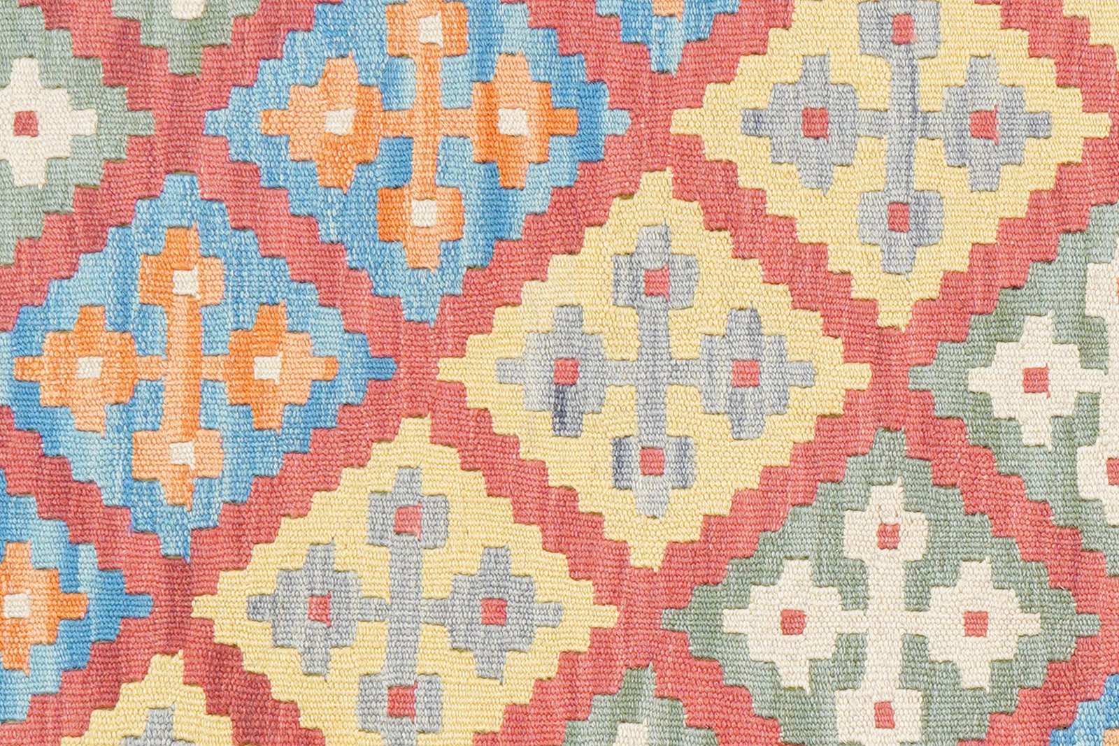 Kelim Gashgai — Handmade, 127x181 cm, Red, 100% Virgin Wool | View 5