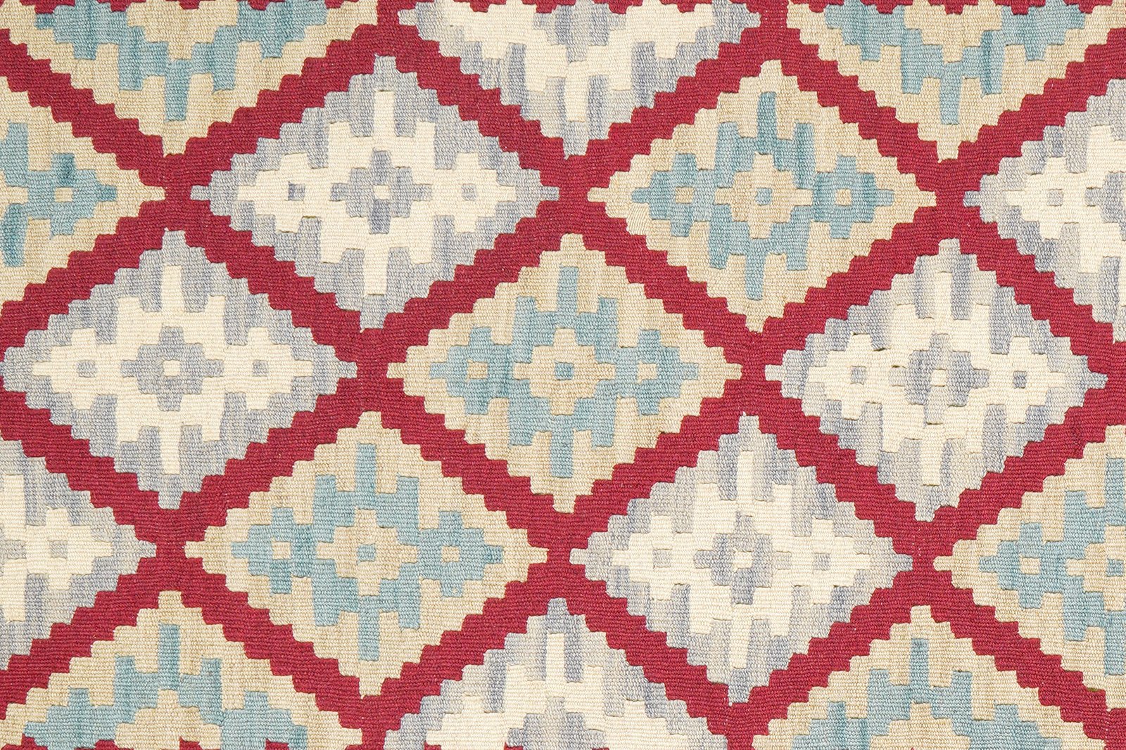 Kelim Gashgai — Handmade, 125x183 cm, Red, 100% Virgin Wool | View 5