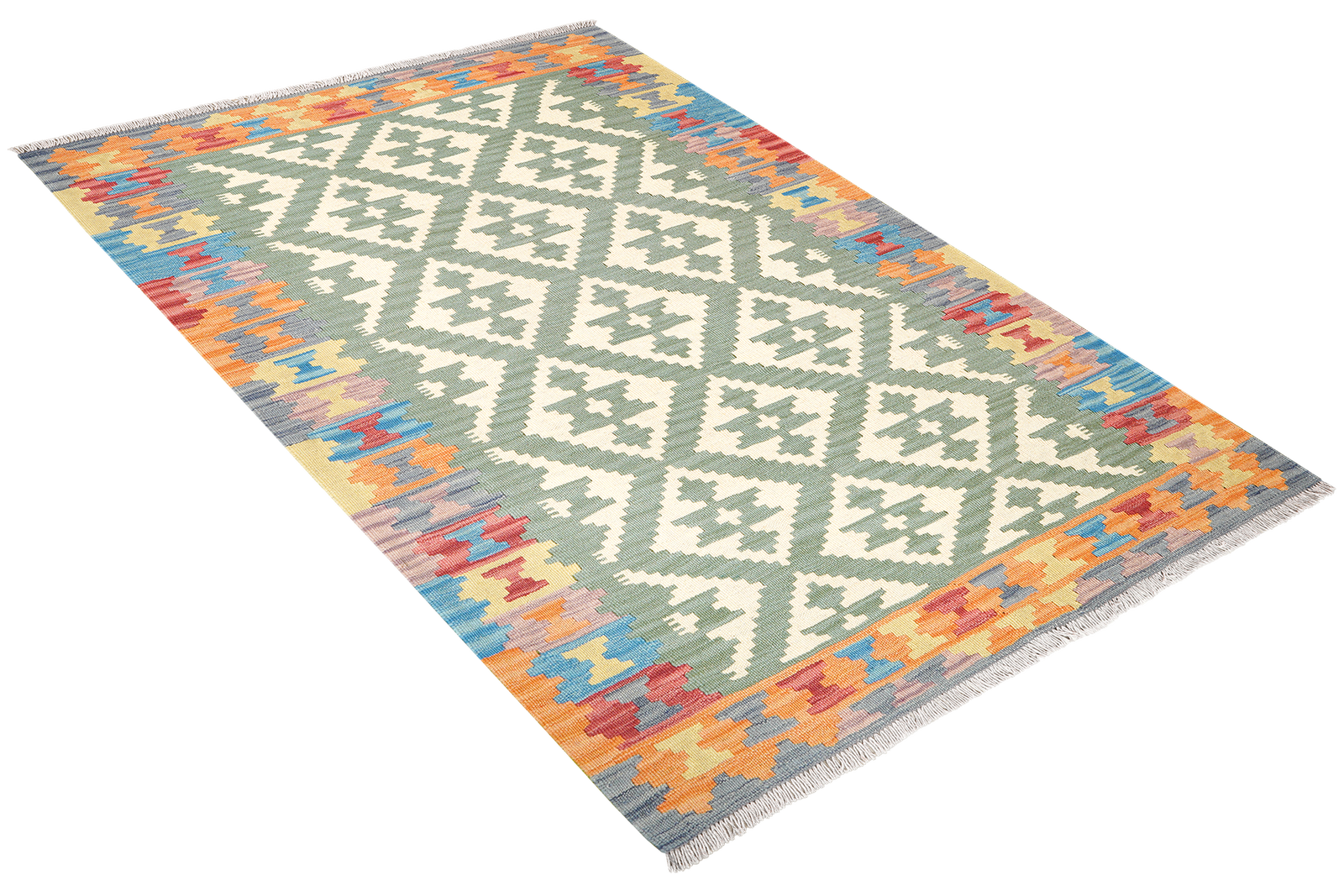 Kelim Gashgai — Handgefertigt, 181x124 cm, Bunt, 100% Virgin Wool | View 5