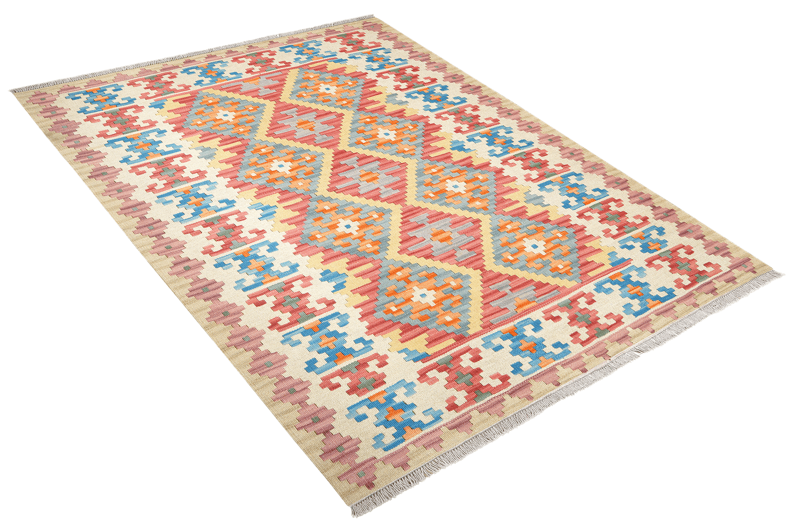 Kelim Gashgai — Handmade, 157x196 cm, Multicolor, 100% Virgin Wool | View 4