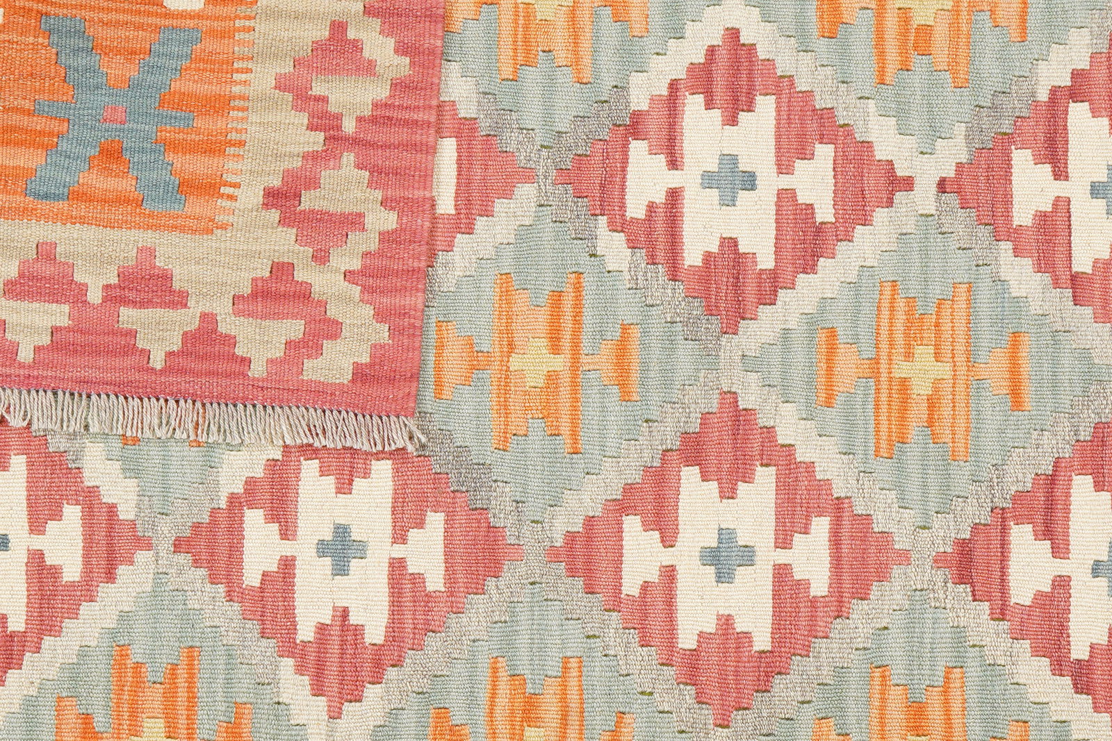 Kelim Gashgai — Handgefertigt, 203x149 cm, Rot, 100% Virgin Wool | View 7