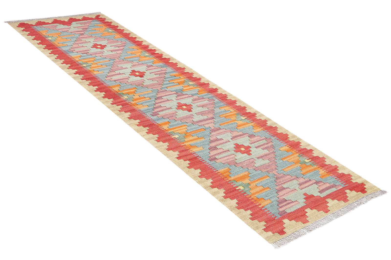 Kelim Gashgai — Handgefertigt, 190x56 cm, Rot, 100% Virgin Wool | View 5