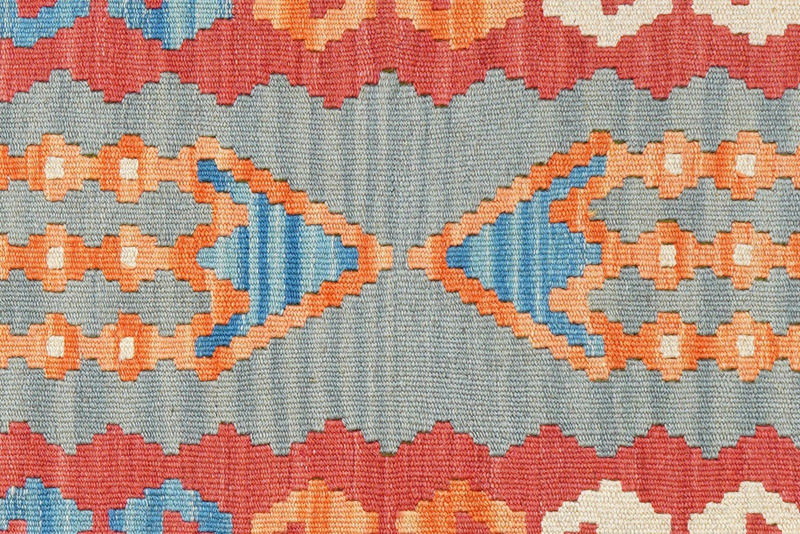 Kelim Gashgai — Handmade, 59x190 cm, Green, 100% Virgin Wool | View 5