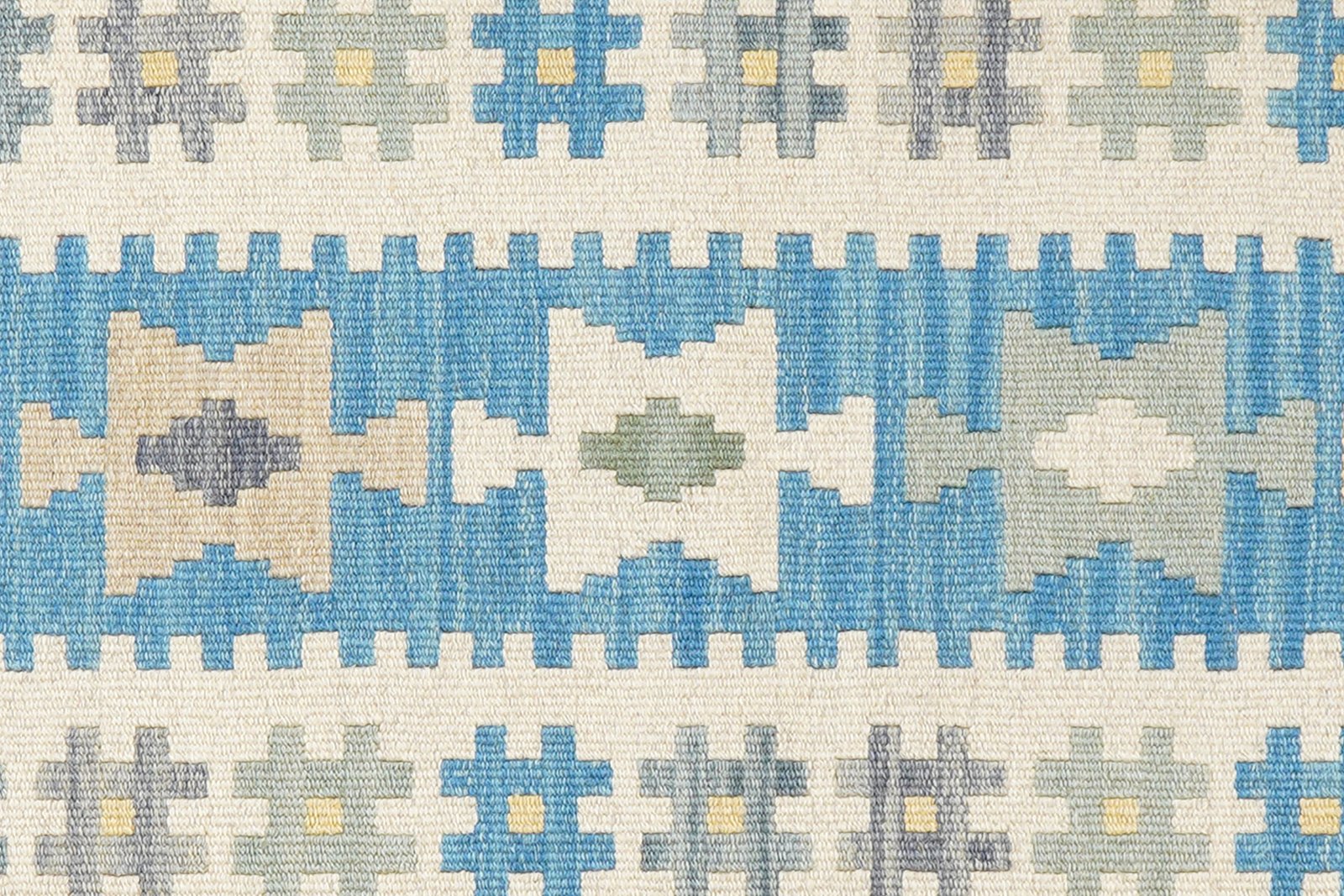 Kelim Gashgai — Handmade, 57x196 cm, Blue, 100% Virgin Wool | View 5