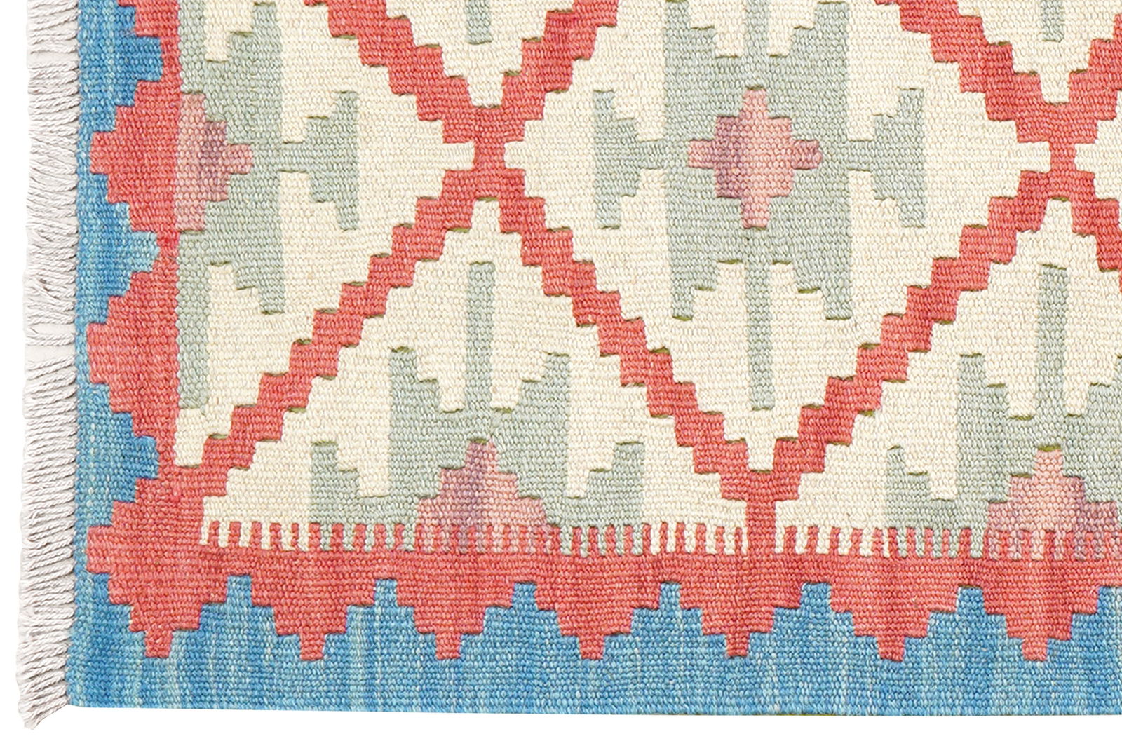 Kelim Gashgai — Handgefertigt, 193x60 cm, Blau, 100% Virgin Wool | View 4